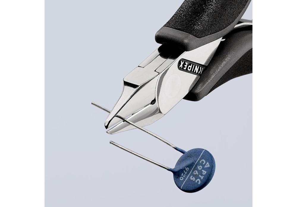 Knipex Seitenschneider Elektronik-Seitenschneider 115 spiegelpoliert Facette Form 7 mm klein Länge