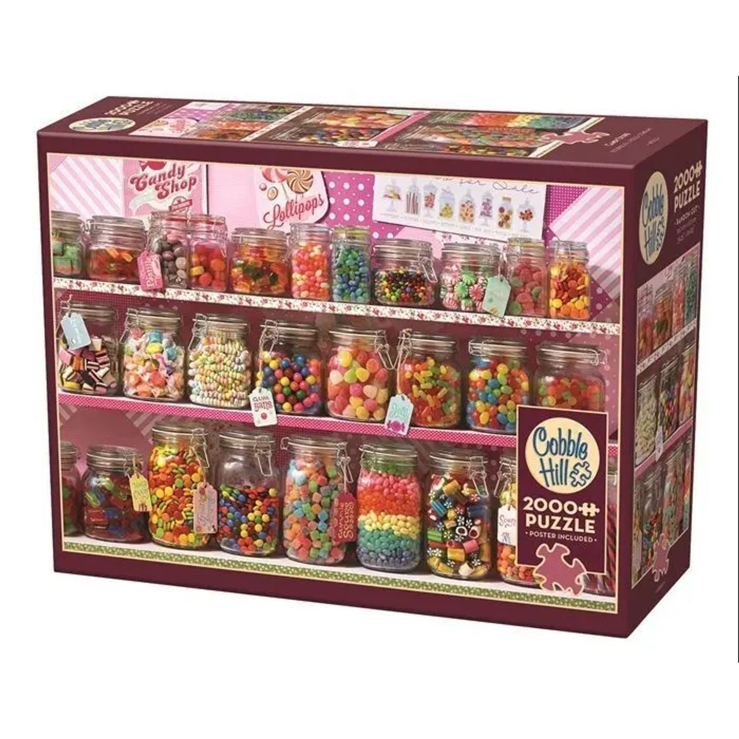BrainBox Puzzle COBBLE HILL PUZZLES - Süsswarenladen 2000 Teile, 2000 Puzzleteile