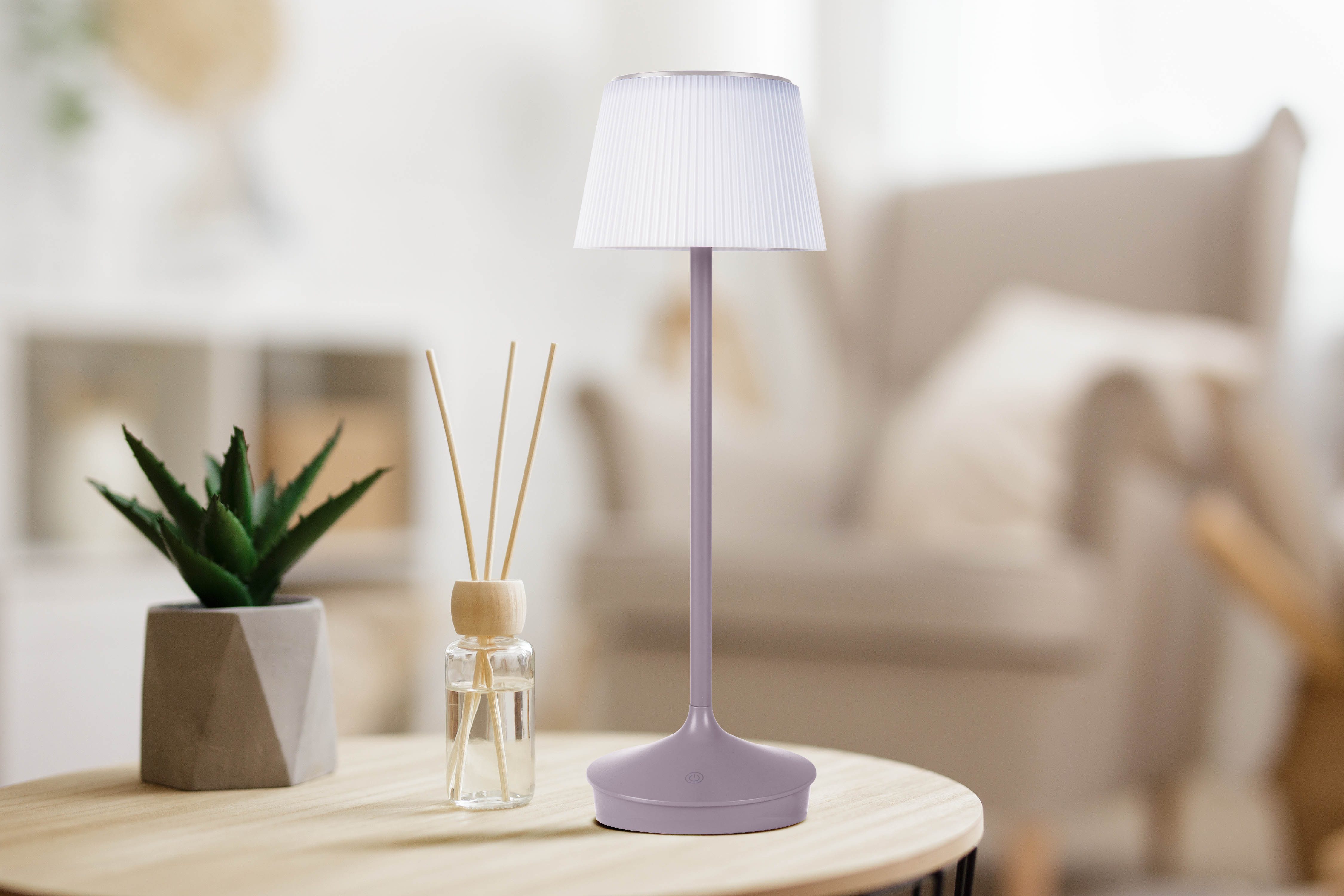 näve LED Tischleuchte Solar-/ Akkutischleuchte "EMMI", Dimmfunktion, USB-La günstig online kaufen