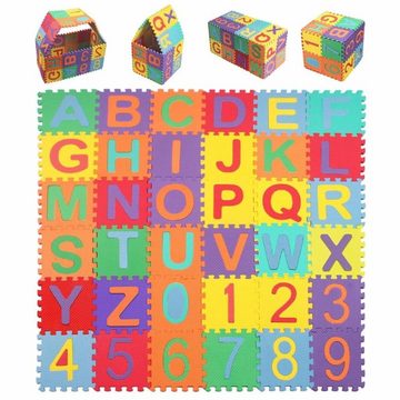 Lubgitsr Puzzlematte 36 Stück Puzzlematte Kinderspielteppich Spielmatte Schaumstoffmatt