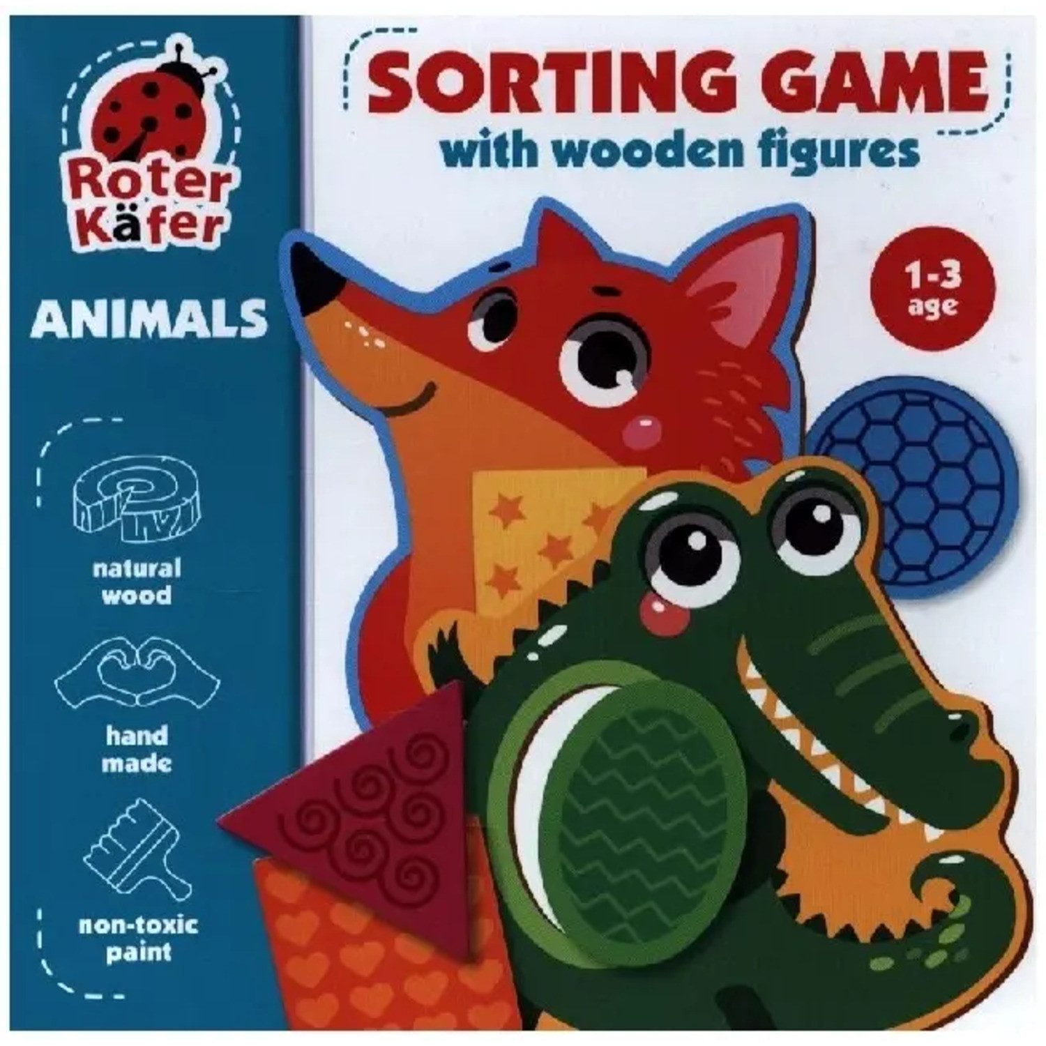 Käfer Spiel Lernspiel Sortierspiel mit Holzfiguren. Tiere RW4204