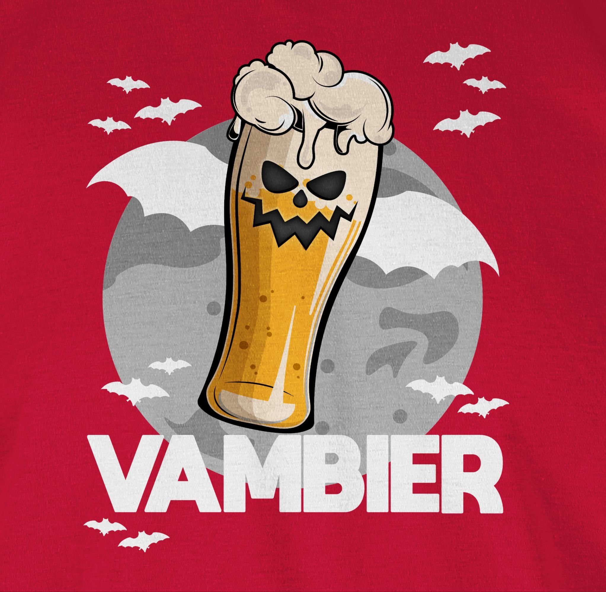 Vambier Zombie Rot Shirtracer Rundhalsshirt Halloween Bier Geschenk Kostüme 3 Herren