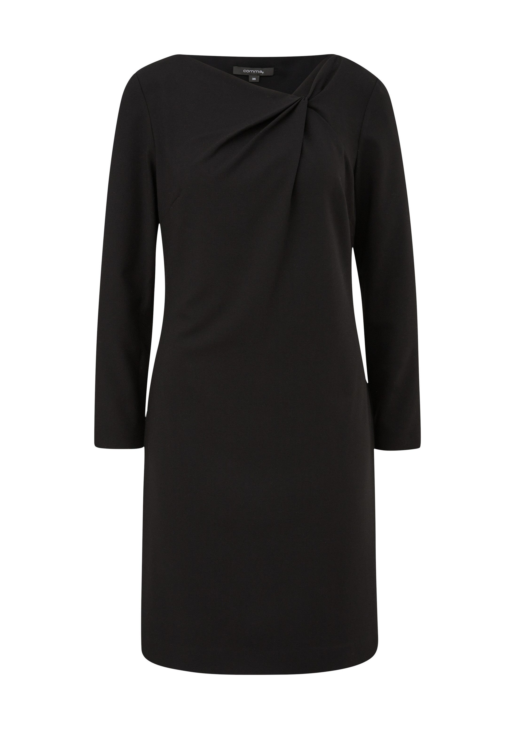 comma Minikleid Kleid Crêpe-Kleid mit Knotendetail
