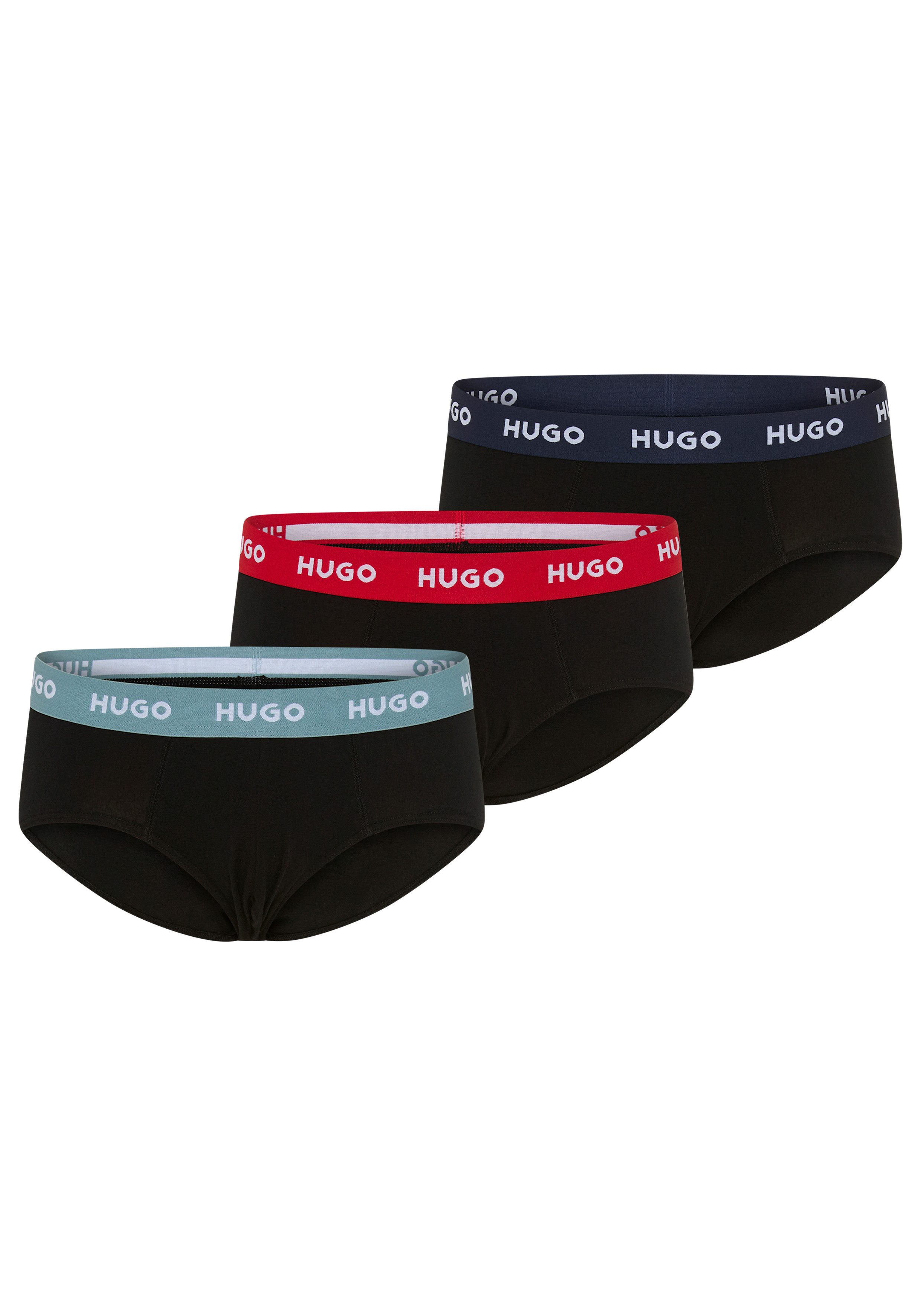 HUGO Hipster HIPBRIEF TRIPL (3-St., 3er) mit elastischem Bund