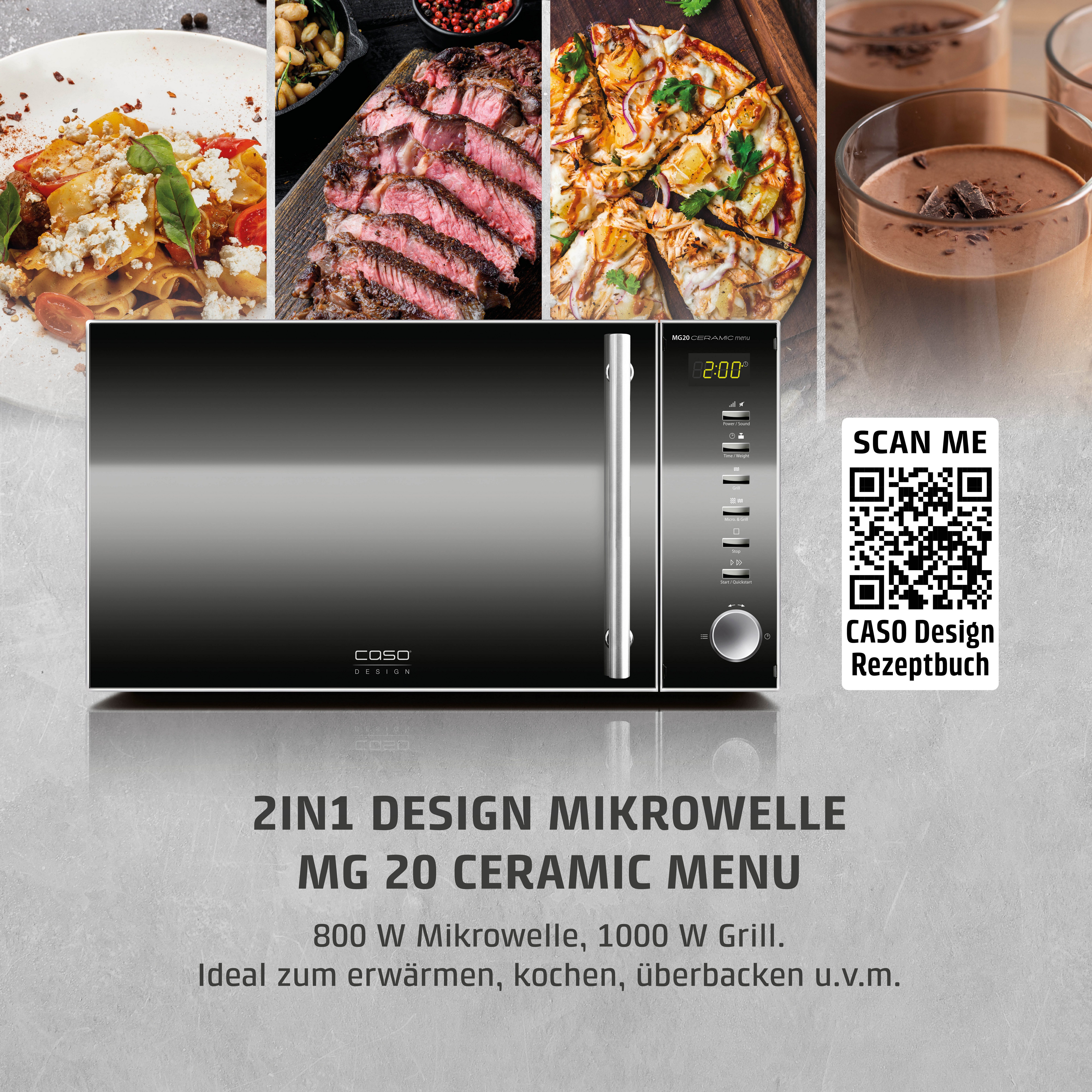Caso Mikrowelle MG20C, Grill, 20 l, Mikrowelle + Grill