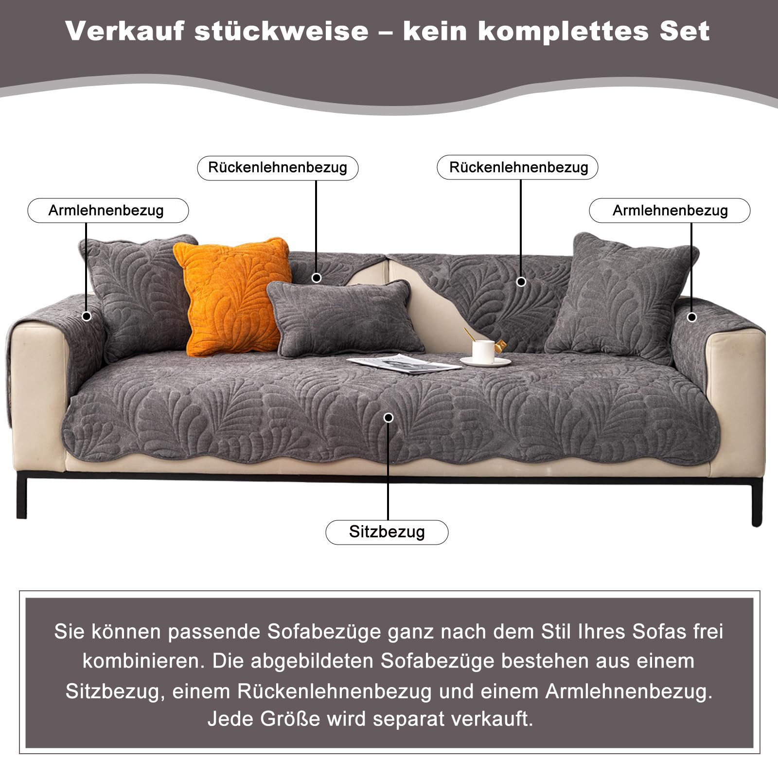 Zyronn Sofaschoner Sofa Überzug Weiche Chenille Sofabezug: Hund Katze Sofaschoner, Anti Rutsch Vintage Couch Überzug für U Form L Form Sektionssofa