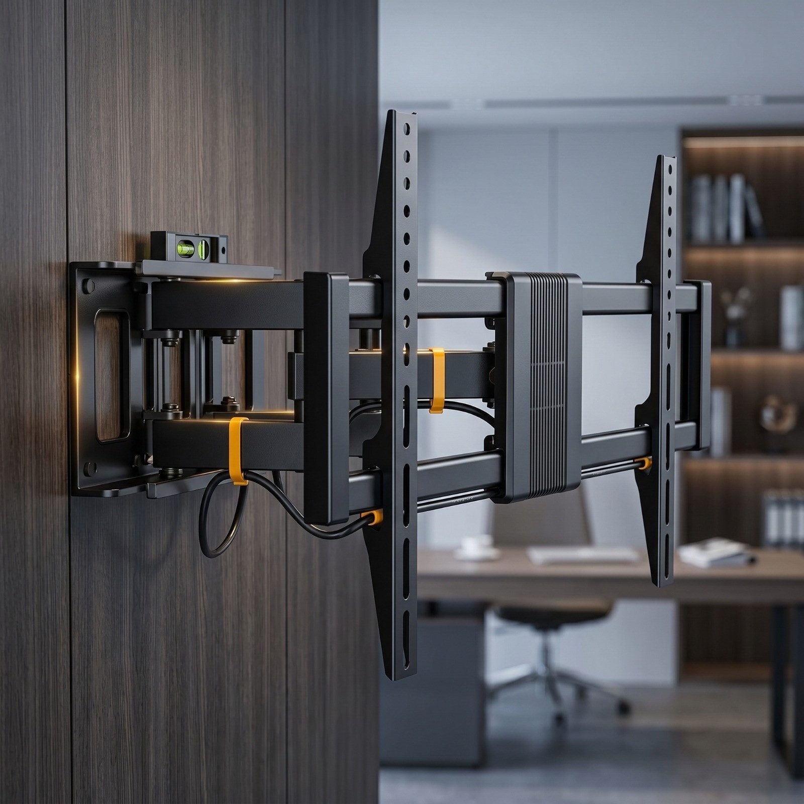 Alphamount TV-Wandhalterung schwenkbar neigbar, ausziehbar 386 mm, (bis 80 Zoll, bis 45 kg, VESA 200×100–600×400)