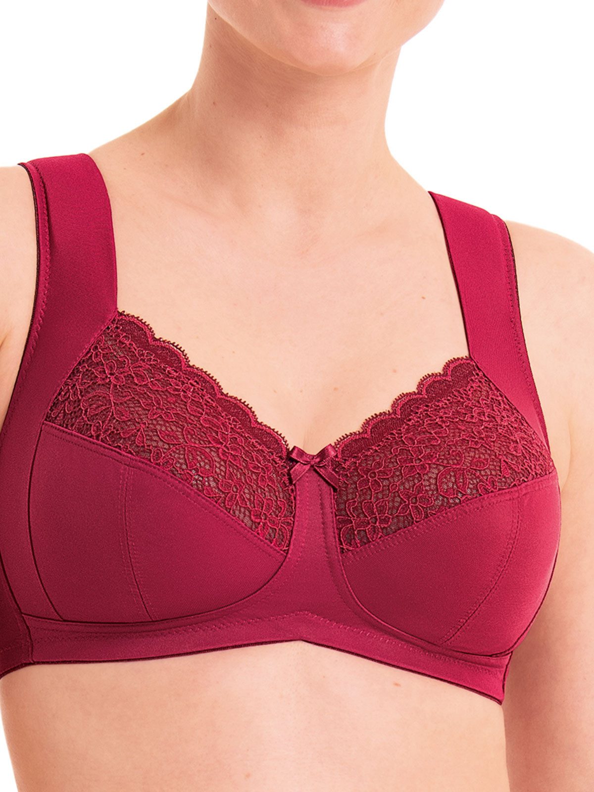 Anita since 1886 Entlastungs-BH Entlastungs BH ohne Bügel HAVANNA (Stück, 1-tlg) 3-teilige Schnittführung, Uni, Spitze