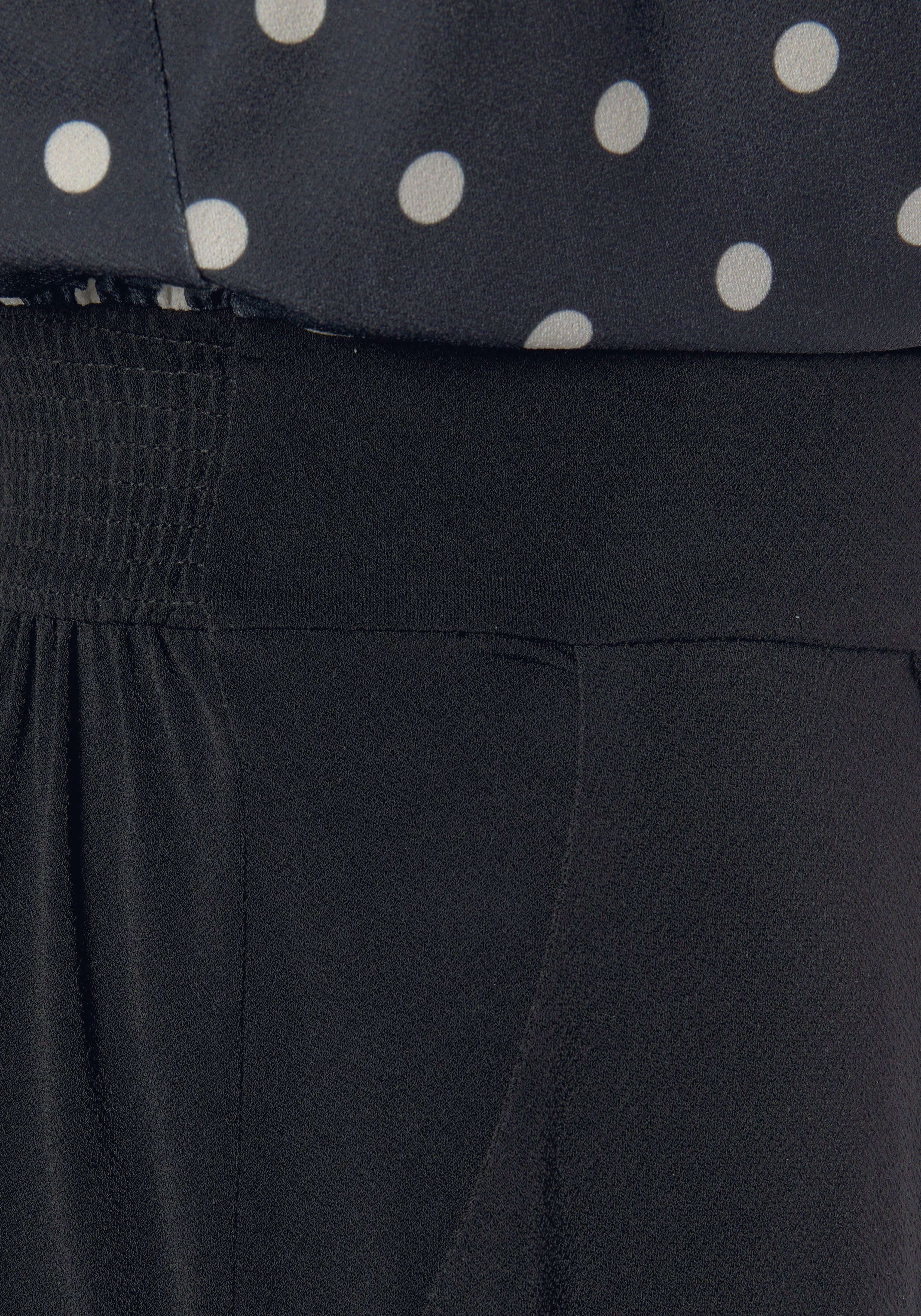 LASCANA Overall mit bedrucktem Oberteil, eleganter Jumpsuit mit V-Ausschnitt – Bild 5 von 5