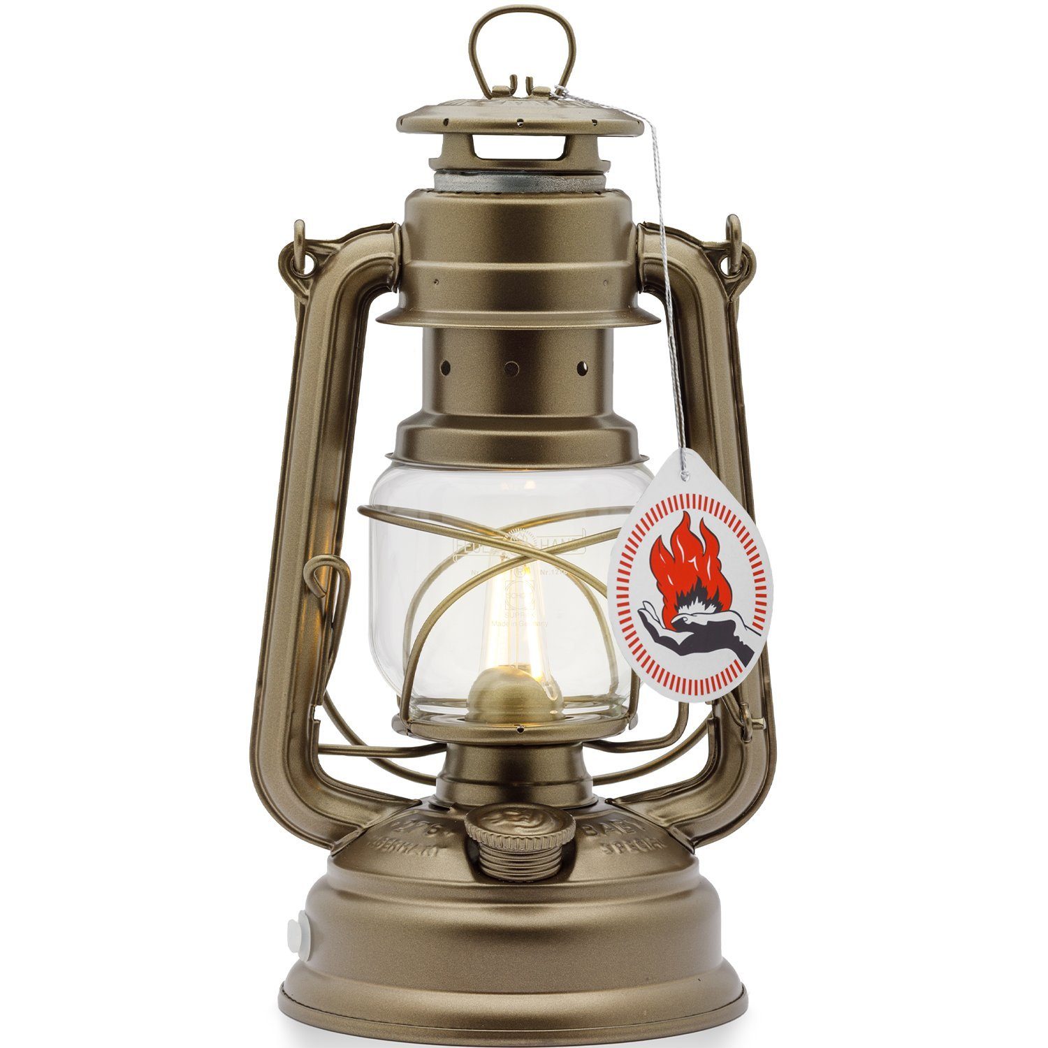 Petromax Laterne Feuerhand Baby Special 276 LED Stahlblech verzinkt (Farbe Bronze, 1-St., Neuheit 2023), Hergestellt in Deutschland