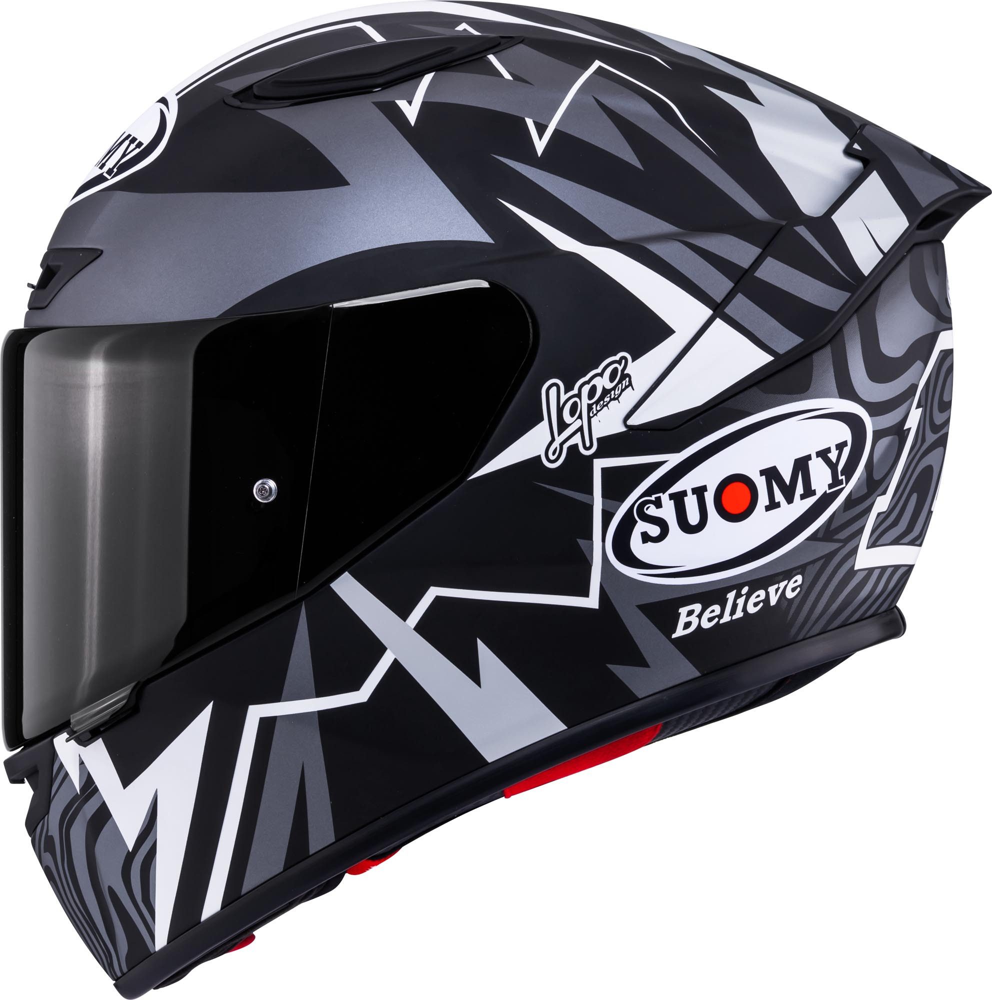 Suomy Motorradhelm Track-1 Sam Lowes Replica 2025 Helm, antifog beschichtet,Notfallsystem-Polsterung (EQRS),geeignet für