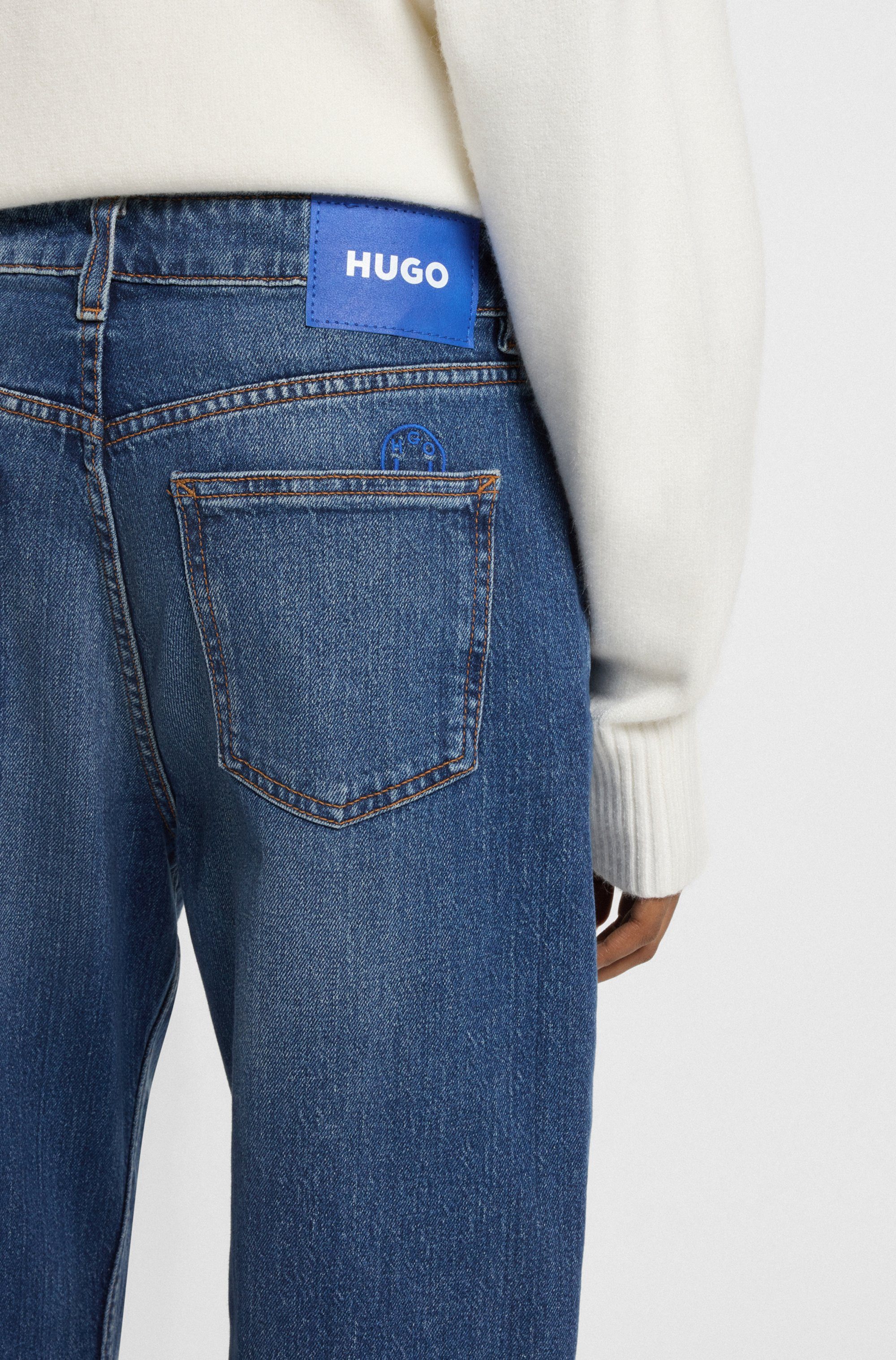 HUGO Straight-Jeans Elyah Straight Fit Jeans mit hoher Leibhöhe, Tall Länge 36 – Bild 5 von 5