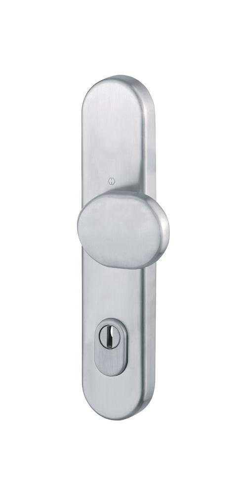 Werbung HOPPE Türbeschlag Knopflangschild E86G/3332ZA 8 Kombischutz F69 für PZ Edelstahl mm