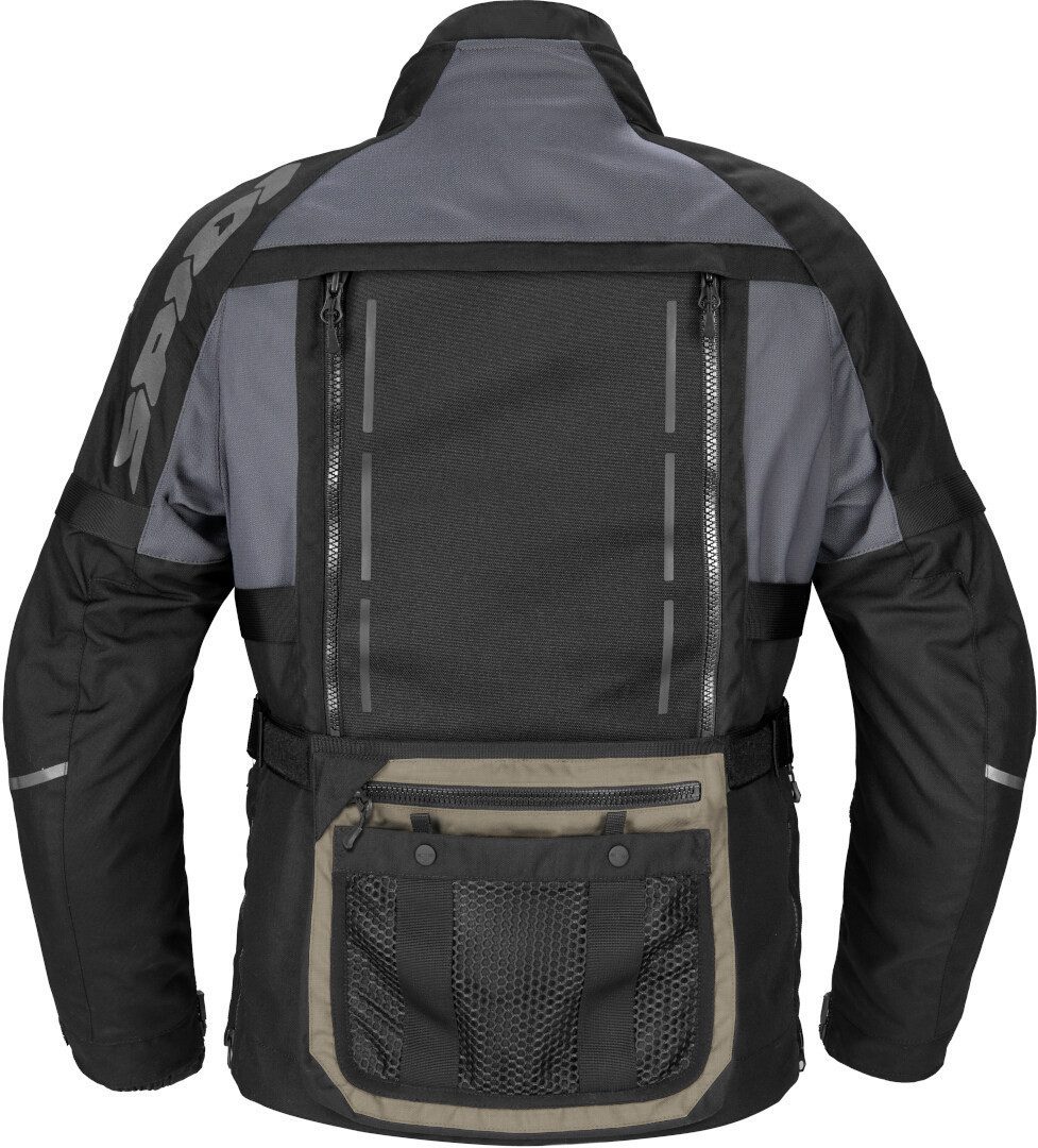SpiDi Motorradjacke Hard Track 3 H2Out wasserdichte Motorrad Textil Jacke 3-Lagen-Laminat,herausnehmbares Innenfutter,herausnehmbare Membra