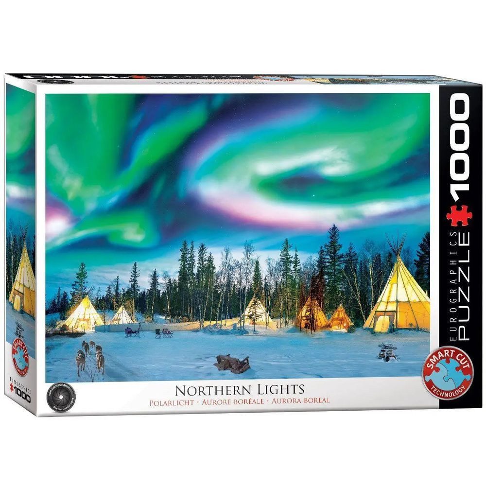 EUROGRAPHICS Puzzle Nordlicht - Yellowknife 1000 Teile, 1000 Puzzleteile