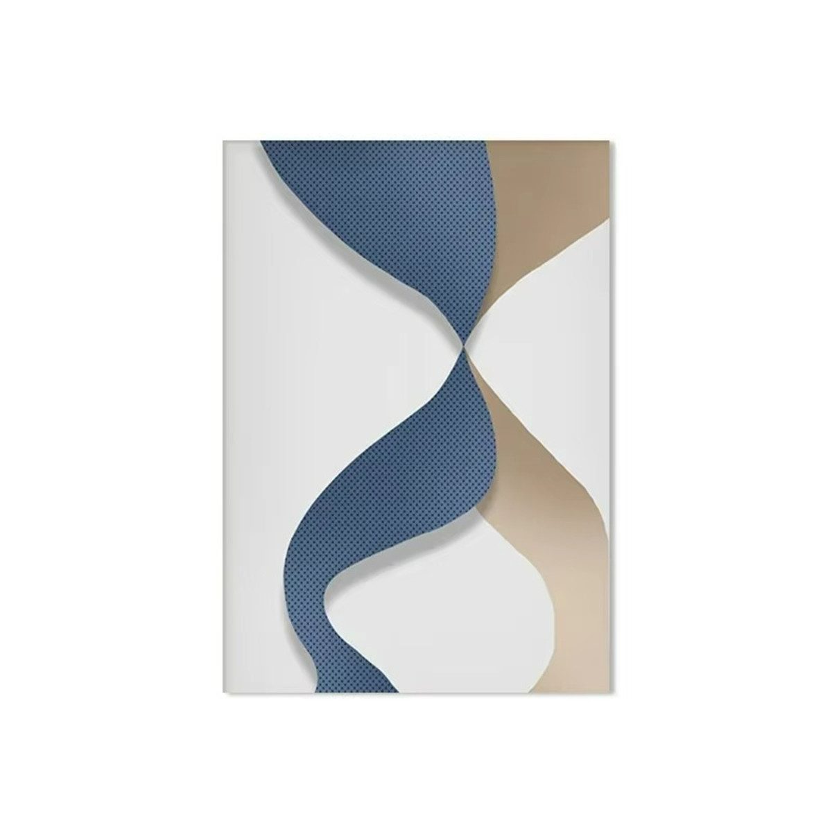 TPFLiving Kunstdruck (OHNE RAHMEN) Poster - Leinwand - Wandbild, Abstrakt Blau Weiß Luxus Gold Nordische Geometrie Stil Leinwand (Leinwandbild XXL), Farben: Blau, Weiß, Braun, Beige, Grau -Größe: 20x30cm