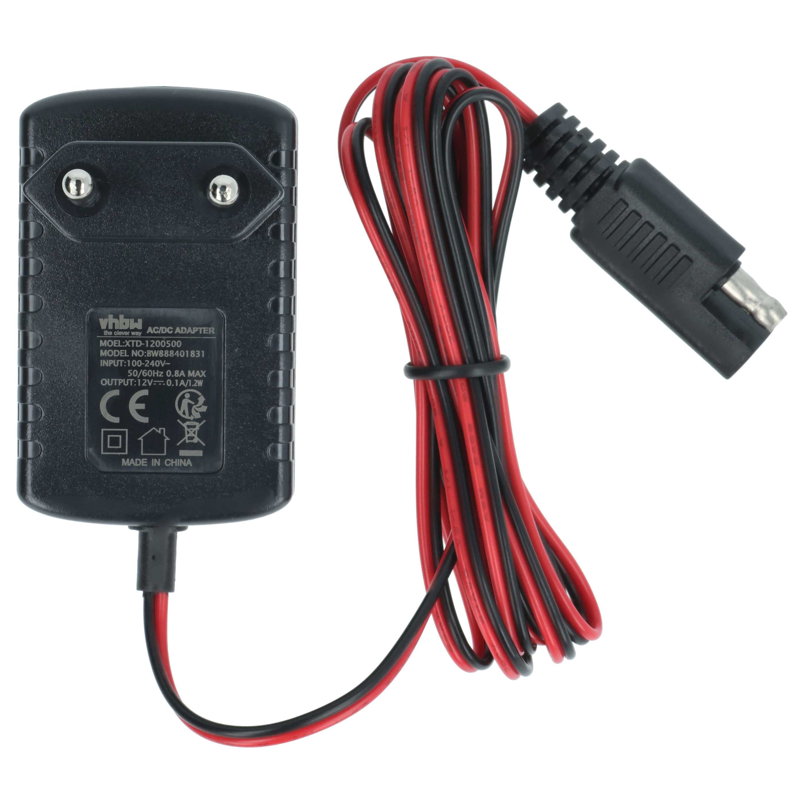 vhbw passend für Scheppach Rasenmäher Akku Starter-Set Ladegerät, Ladekabel für Starter Batterien in Rasenmähern mit Elektrostart