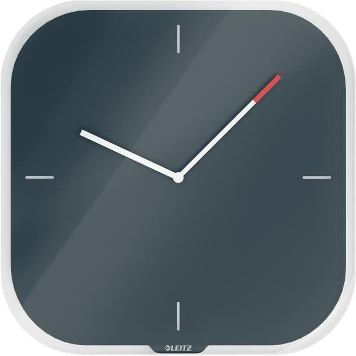 LEITZ Uhr Wanduhr Cosy Sicherheitsglas 300mm grau