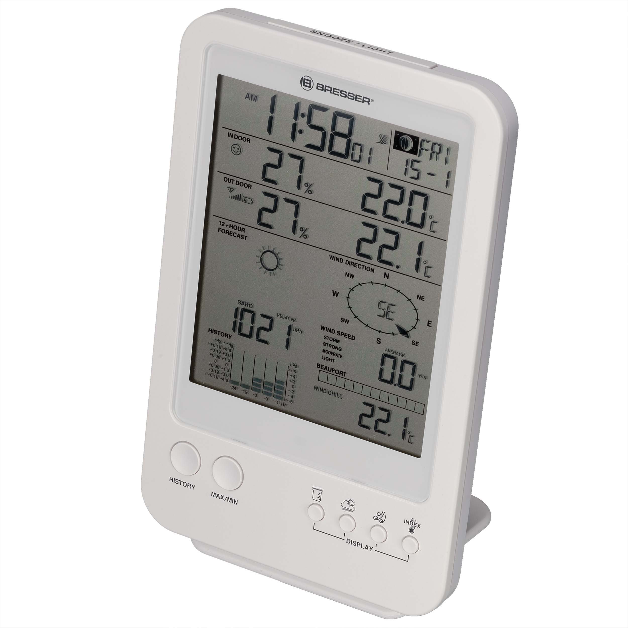 BRESSER BRESSER 5-in-1-Wetterstation weiß Wetterstation