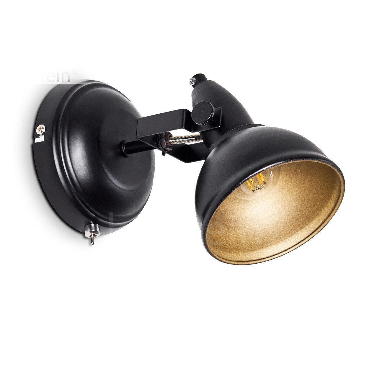 hofstein Wandleuchte »Arazane« verstellbare Wandlampe aus Metall in Schwarz günstig online kaufen