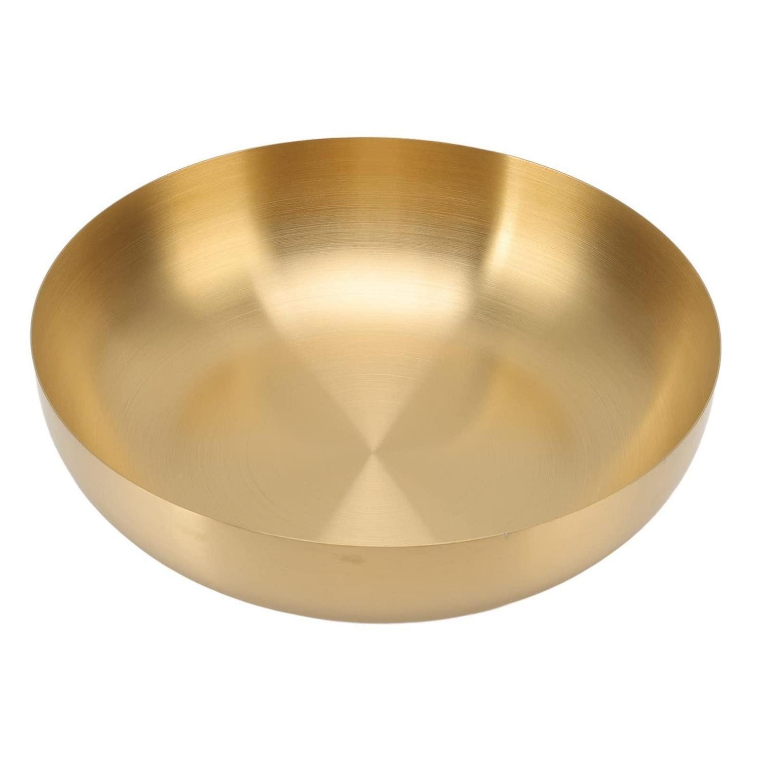 LuxusKollektion Rührschüssel Servierschüssel Edelstahl 24 cm Gold, Metall