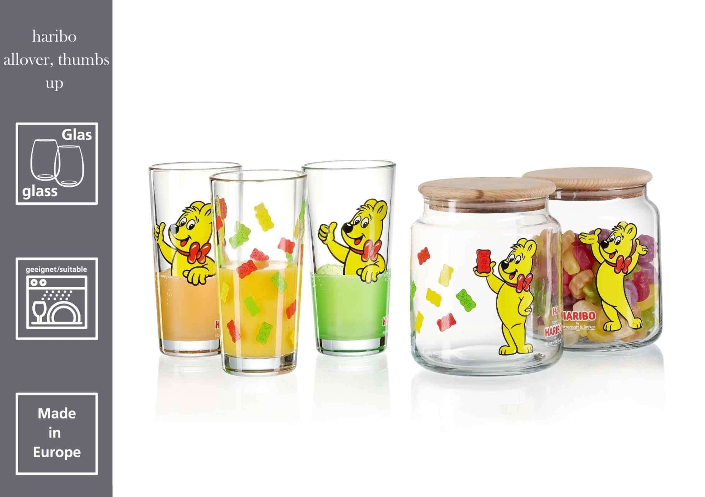 Ritzenhoff & Breker Vorratsdose Haribo Dose Hands Up ø 12 cm, Glas, (1-tlg)