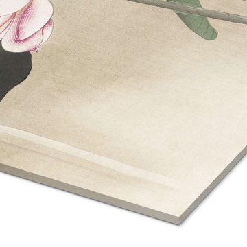 Posterlounge Acrylglasbild Ohara Koson, Lotus Blume und Fink, Malerei
