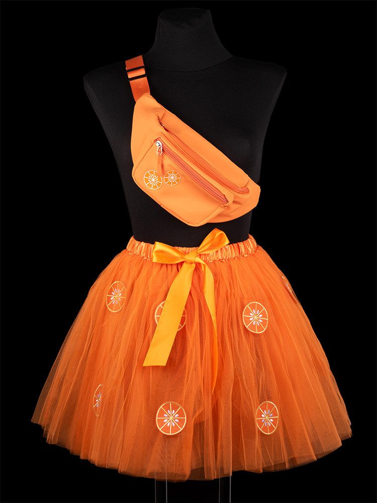 Goldschmidt Kostüme Kostüm Kostüm Orangen Set Tutu Bauchtasche