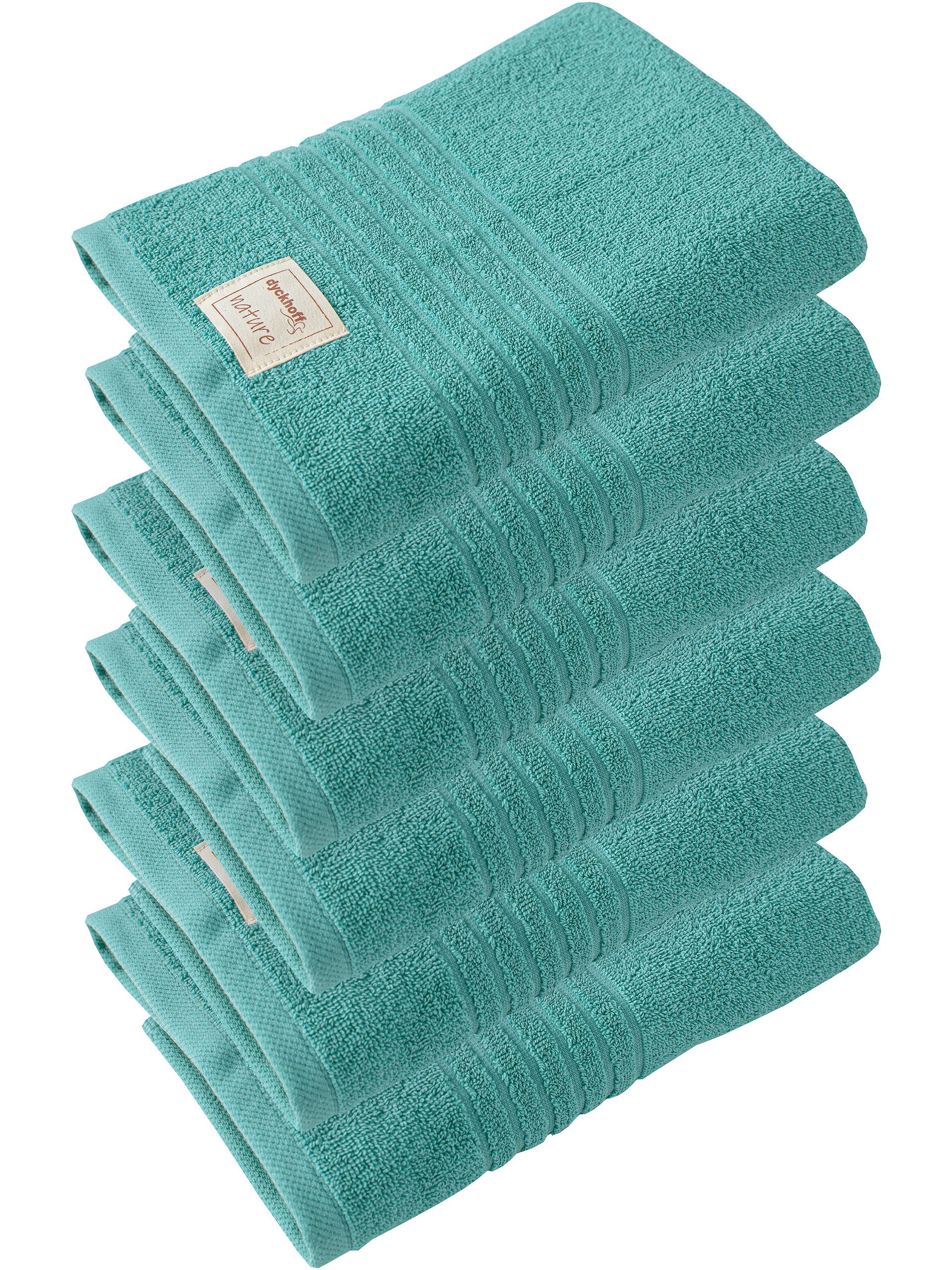 Dyckhoff Handtuch Nature, (6St), Handtücher weich, 100 Baumwolle, 50x100 cm, ohne Bordüre