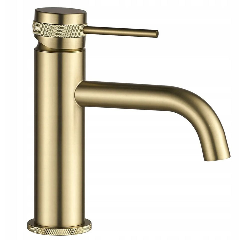 wohnwerk.idee Badarmatur Wasserhahn Waschtischarmatur Gold Anthrazit Einhebelmischer Lungo
