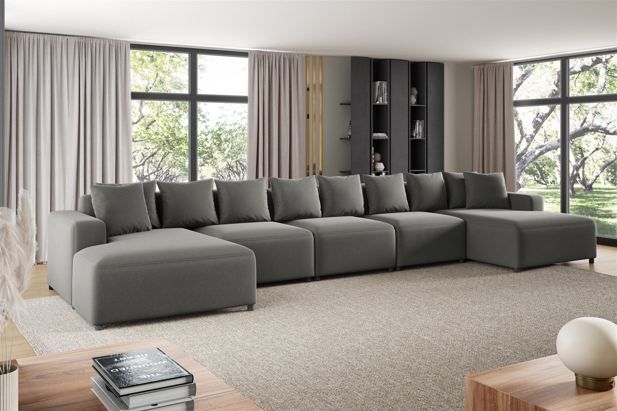 Fun Möbel Wohnlandschaft Sofa U-Form MEGAN günstig online kaufen