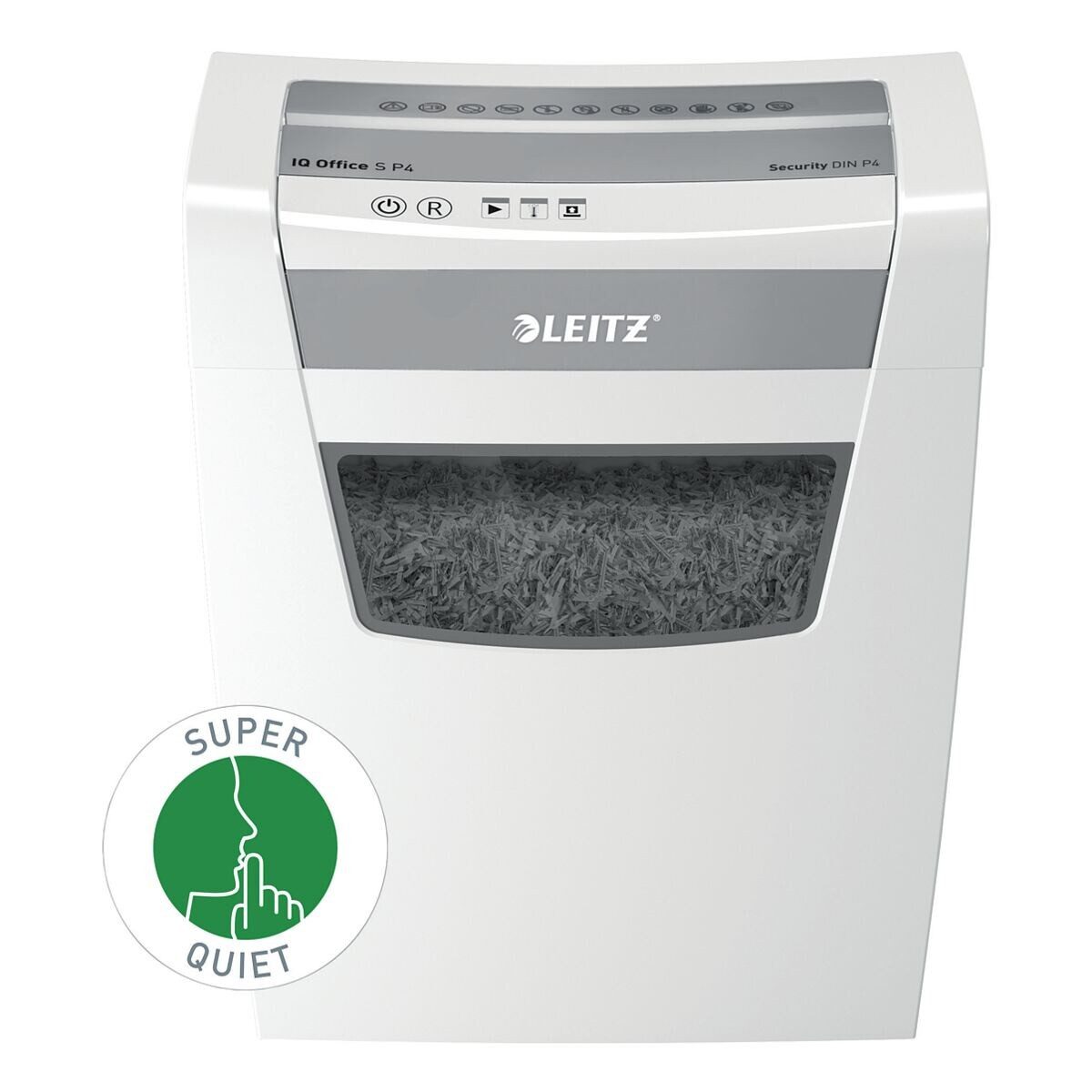 LEITZ Aktenvernichter Office S, Partikelschnitt 4x28 mm, bis 12 Blatt, 23 Liter