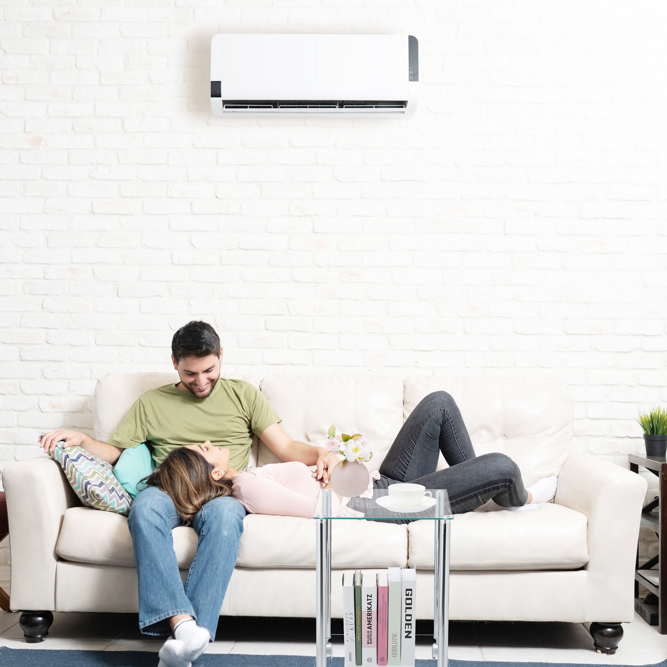 relaxdays Beistelltisch Glas Beistelltisch mit Rollen günstig online kaufen