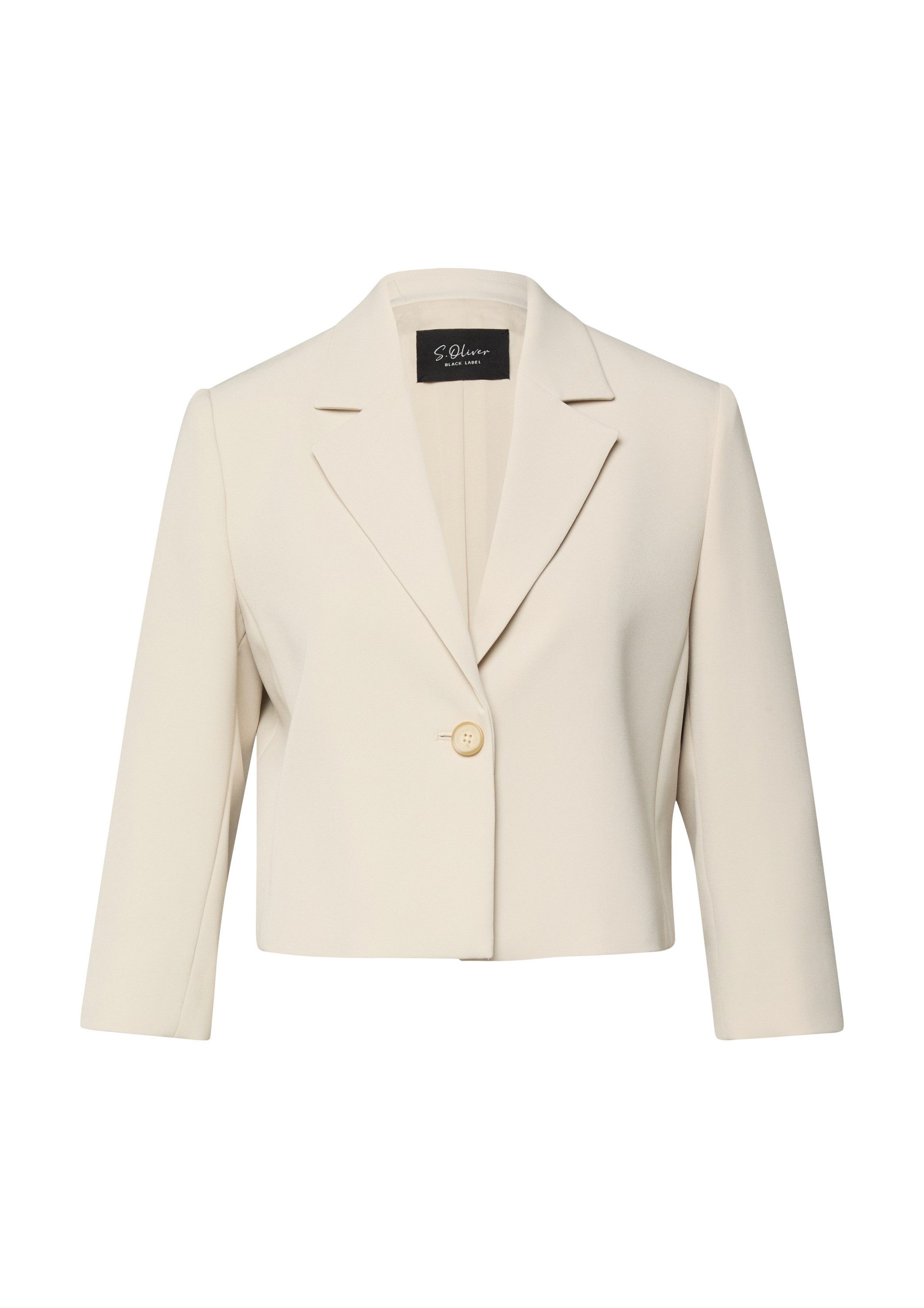 s.Oliver Jackenblazer Indoor-Jacke Cropped-Blazer mit 3/4-Ärmeln günstig online kaufen