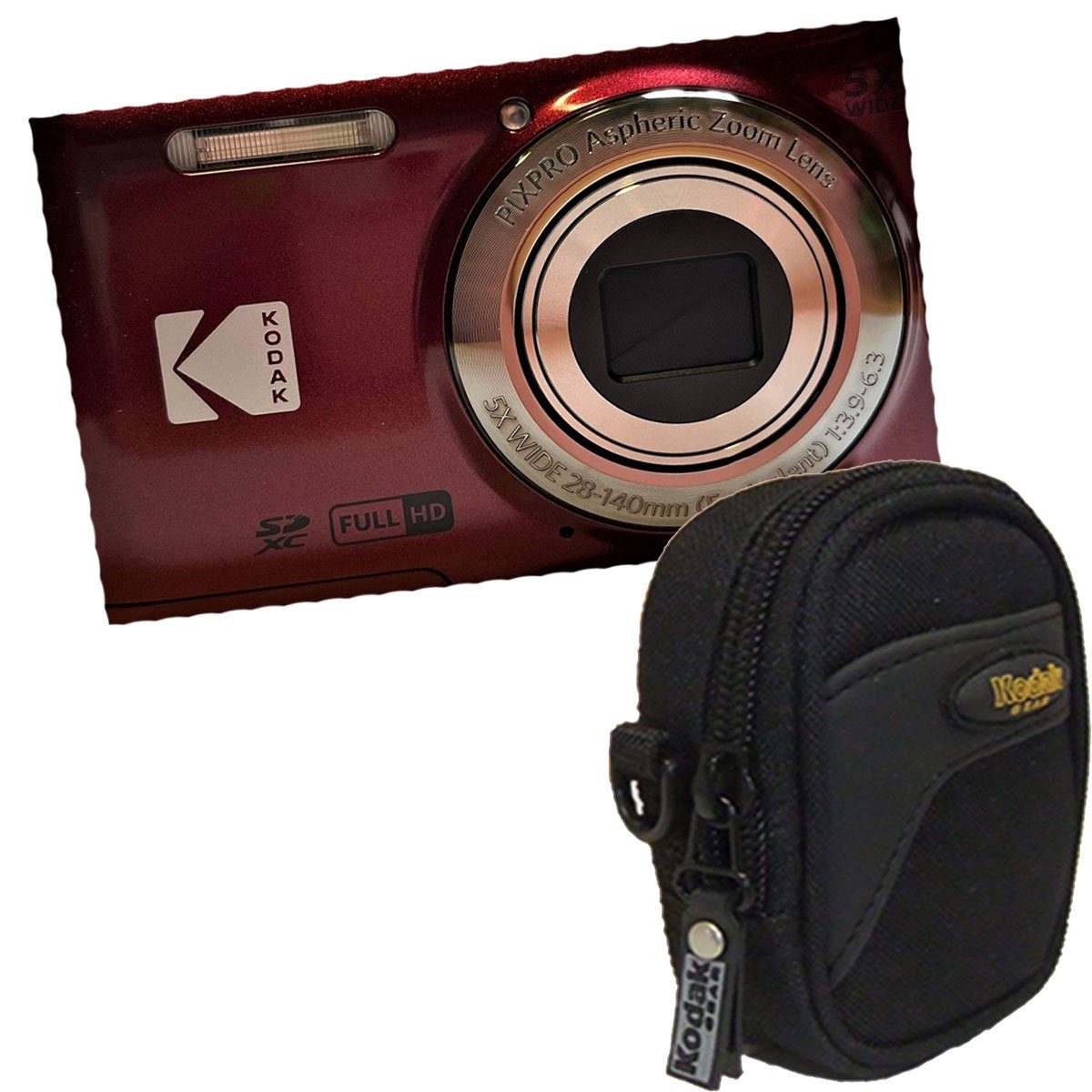 Gear Kodak Kodak Kompaktkamera Tasche Kodak + rot FZ55
