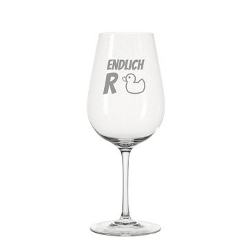 KS Laserdesign Weinglas Leonardo mit Gravur - R(ente) - Geschenke Ruhestand, Rentenbeginn, Glas, Lasergravur