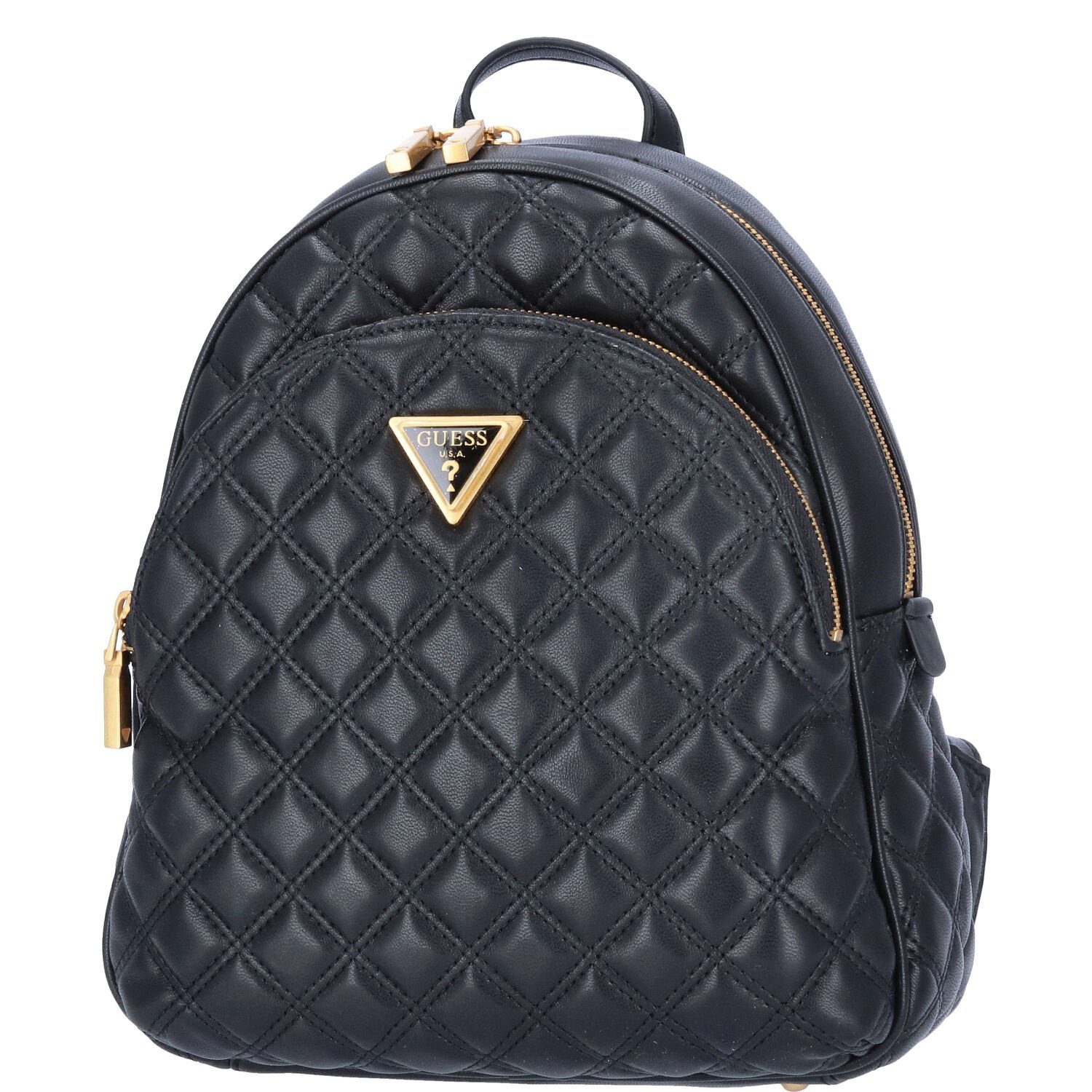 GUESS Damen-Tasche 'Giully' – Mini-Umhängetasche Aus Gestepptem PU-Leder Mit Kettenriemen, 26 Cm