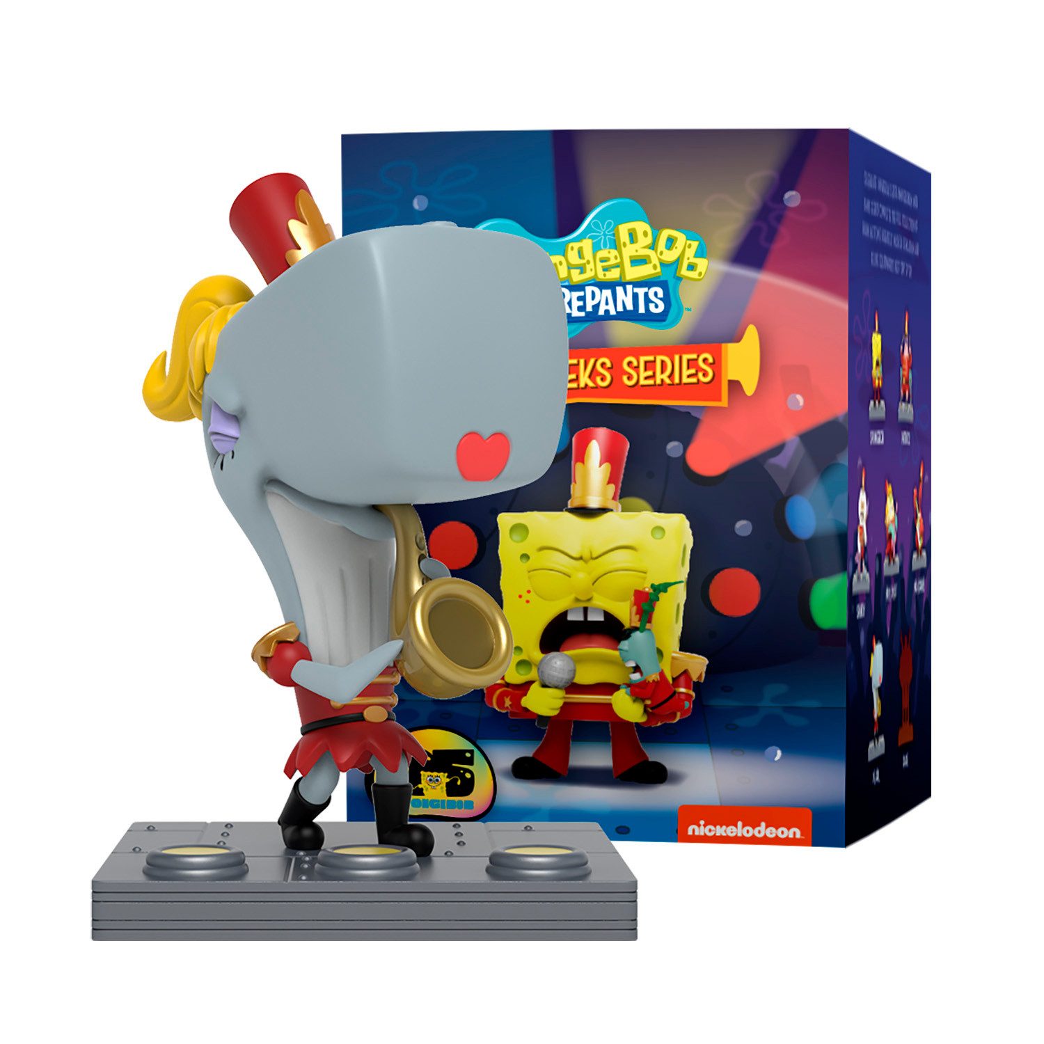 Sponge Bob Sammelfigur Mighty Jaxx - Spongebob Squarepants Band Geeks, Eine Packung – enthält eine zufällige Figur