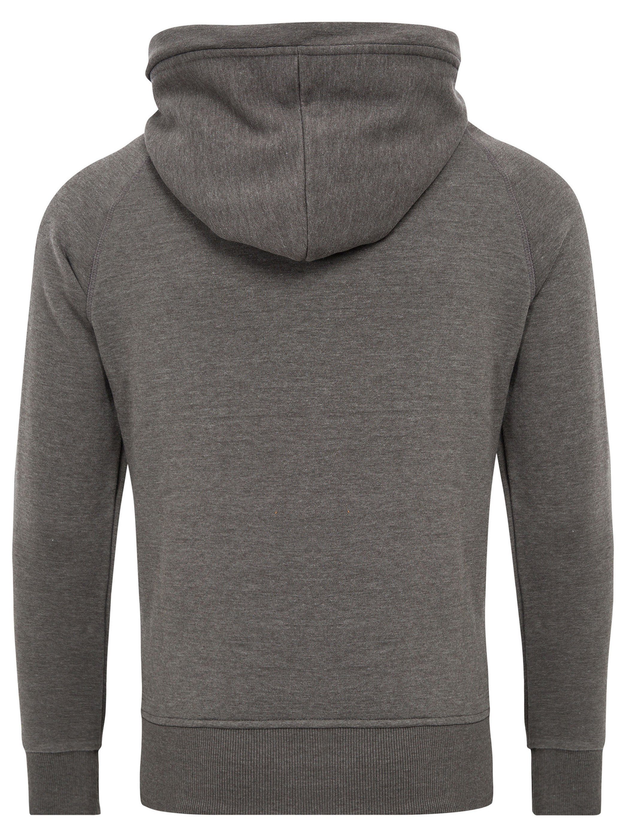 Hoodie 183907) Jacob Kapuze mit (Tornado Grau Kapuzensweatjacke Yazubi Zip