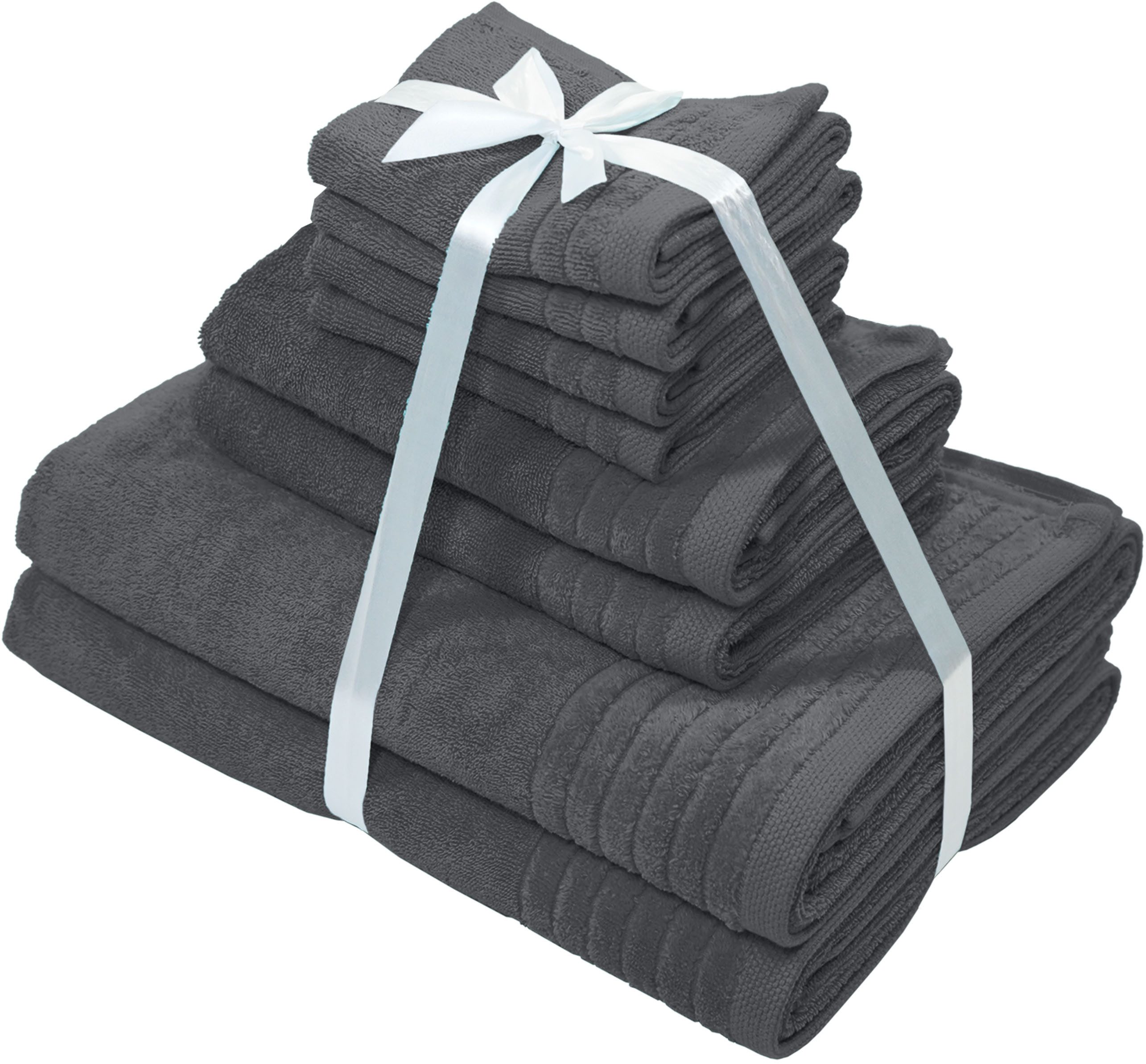OTTO home Handtuch Set Sanremo Premium, Premium Handtücher, 600 gr/m², dicke Qualität, Frottier (Set, 8-St), Duschtücher, Handtücher, Seiftücher, 100% Baumwolle – Bild 3 von 5