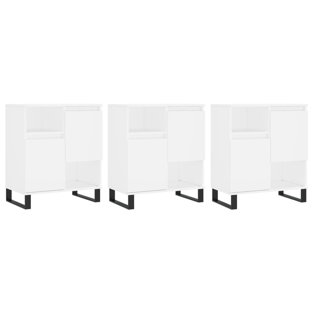 vidaXL Sideboard Sideboards 3 Stk. Weiß günstig online kaufen