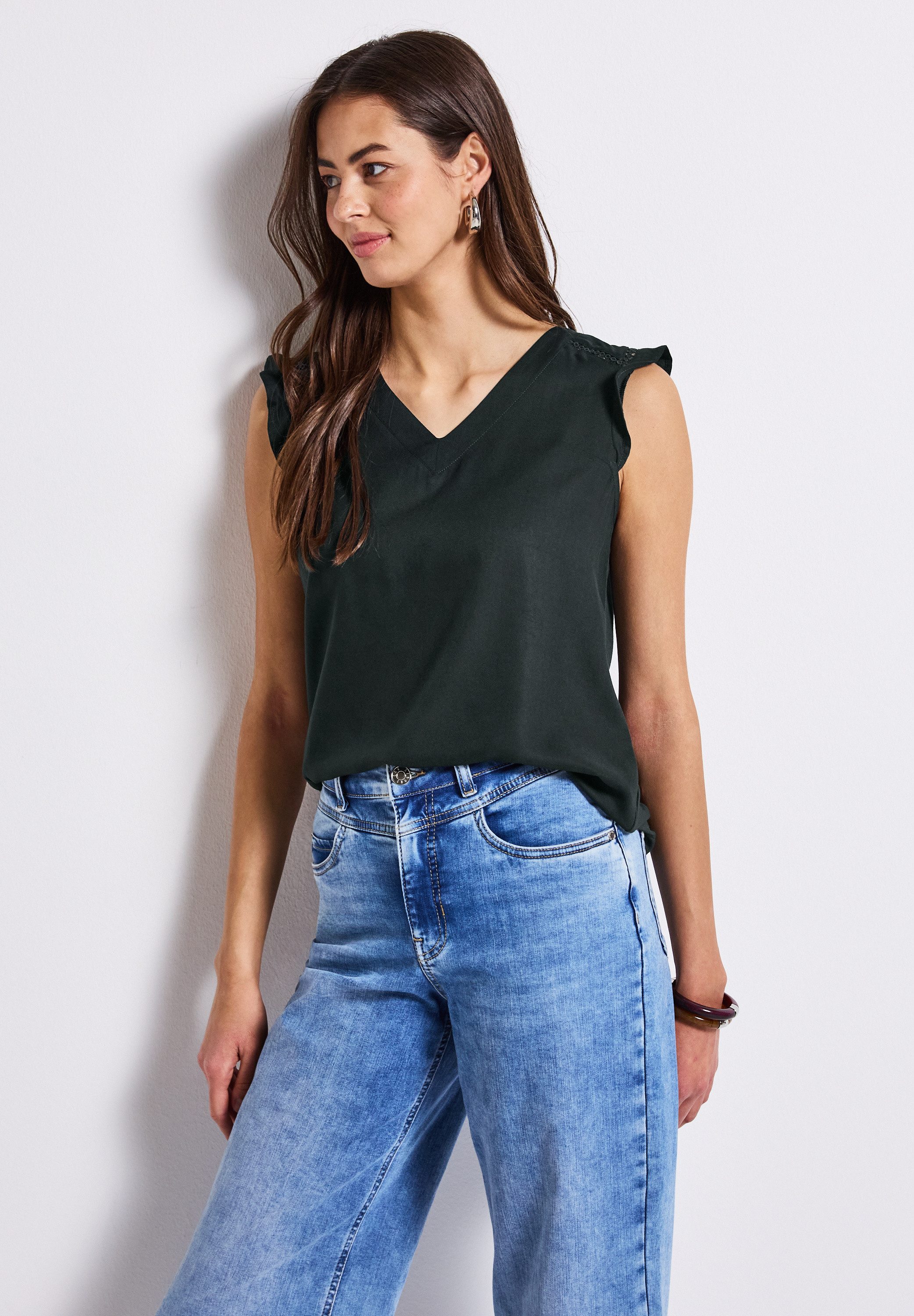 STREET ONE Shirttop mit Häkeldetails günstig online kaufen