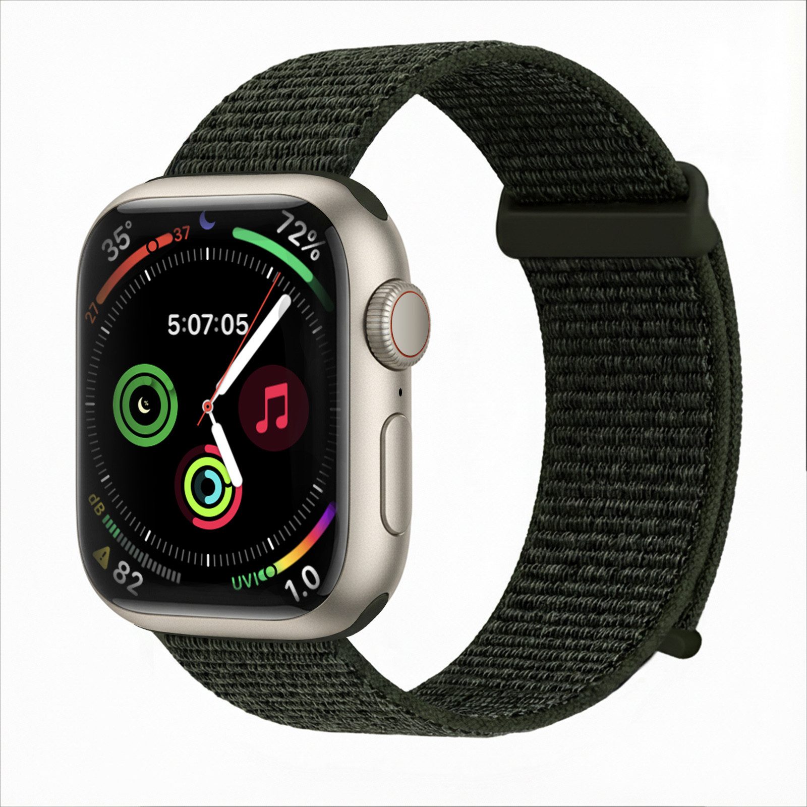 Tec-Expert Smartwatch-Armband für Apple Watch Series 1 38 mm Armband Ersatz Wechsel Band, Nylon Textil mit Klettverschluss, stufenlos Verstellbar, atmungsaktiv