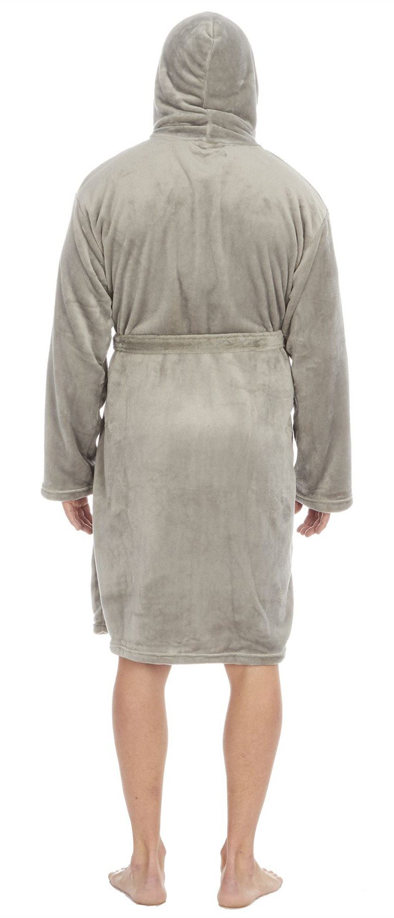 Badekönig Herrenbademantel Mikrofaser, Kapuze, Gürtel, Langform günstig online kaufen