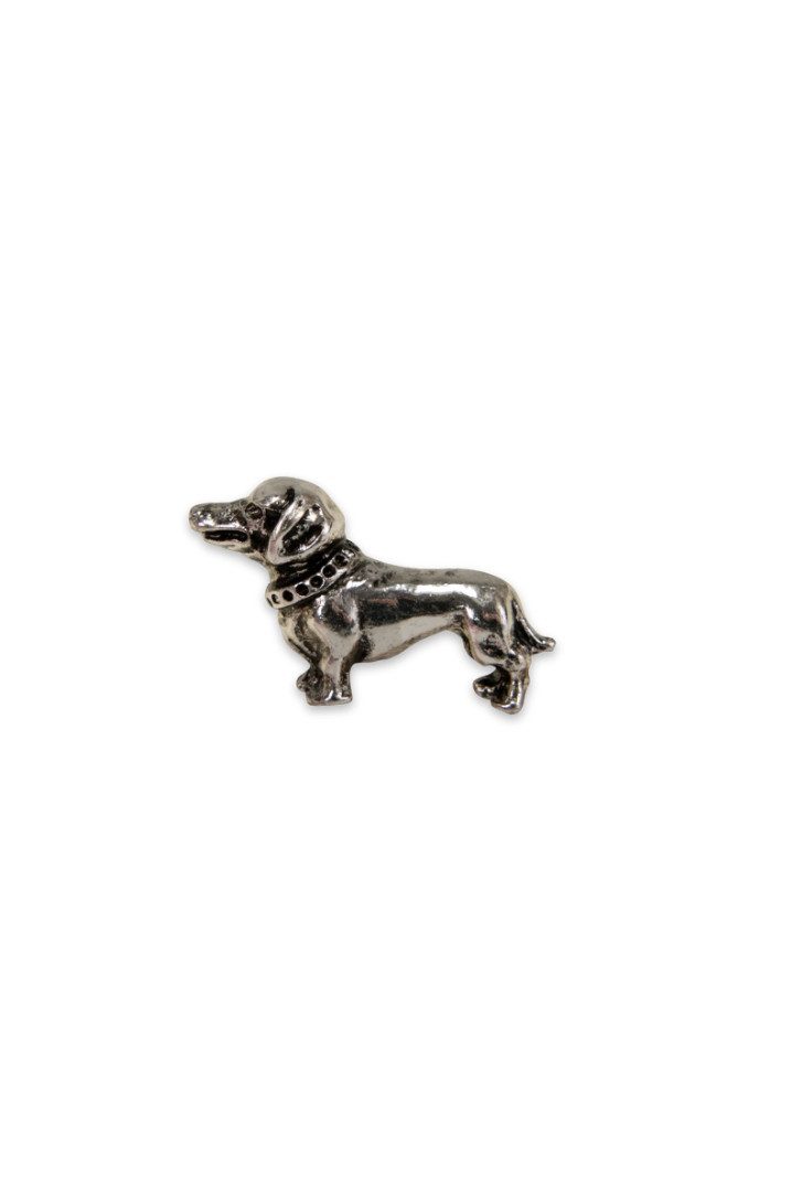 Alpenflüstern Hundeleinen-Führungsstange Ansteck-Pin - DACKEL - silber antik, antik-Gold von Alpenflüstern