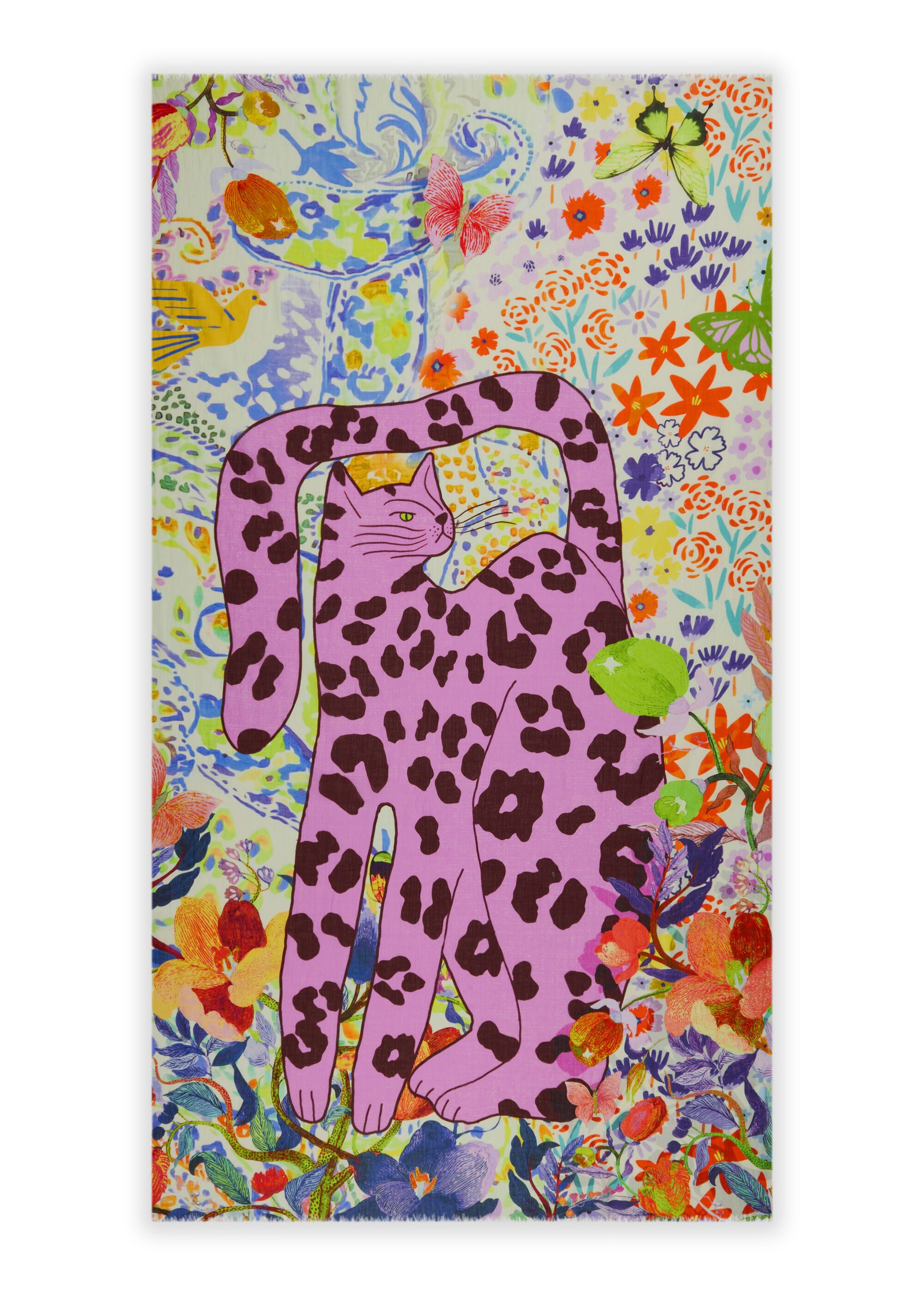 Codello Modeschal, (1-St), mit Katzen-Print