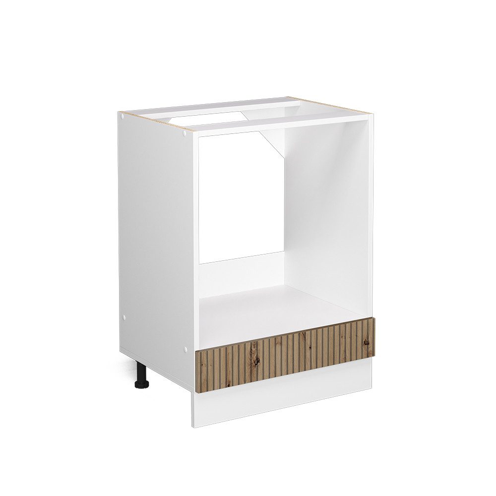 Herdumbauschrank R-Line, Artisan-Eiche/Weiß, 60 cm ohne Arbeitsplatte