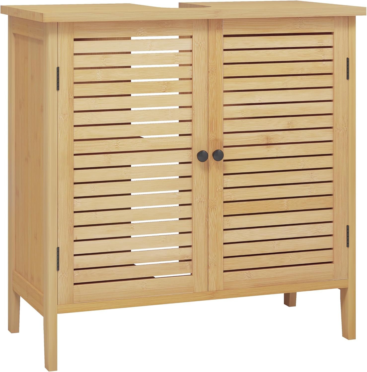 EUGAD Waschbeckenunterschrank (1-St) Unterschrank aus Bambus, 60x60x30 cm