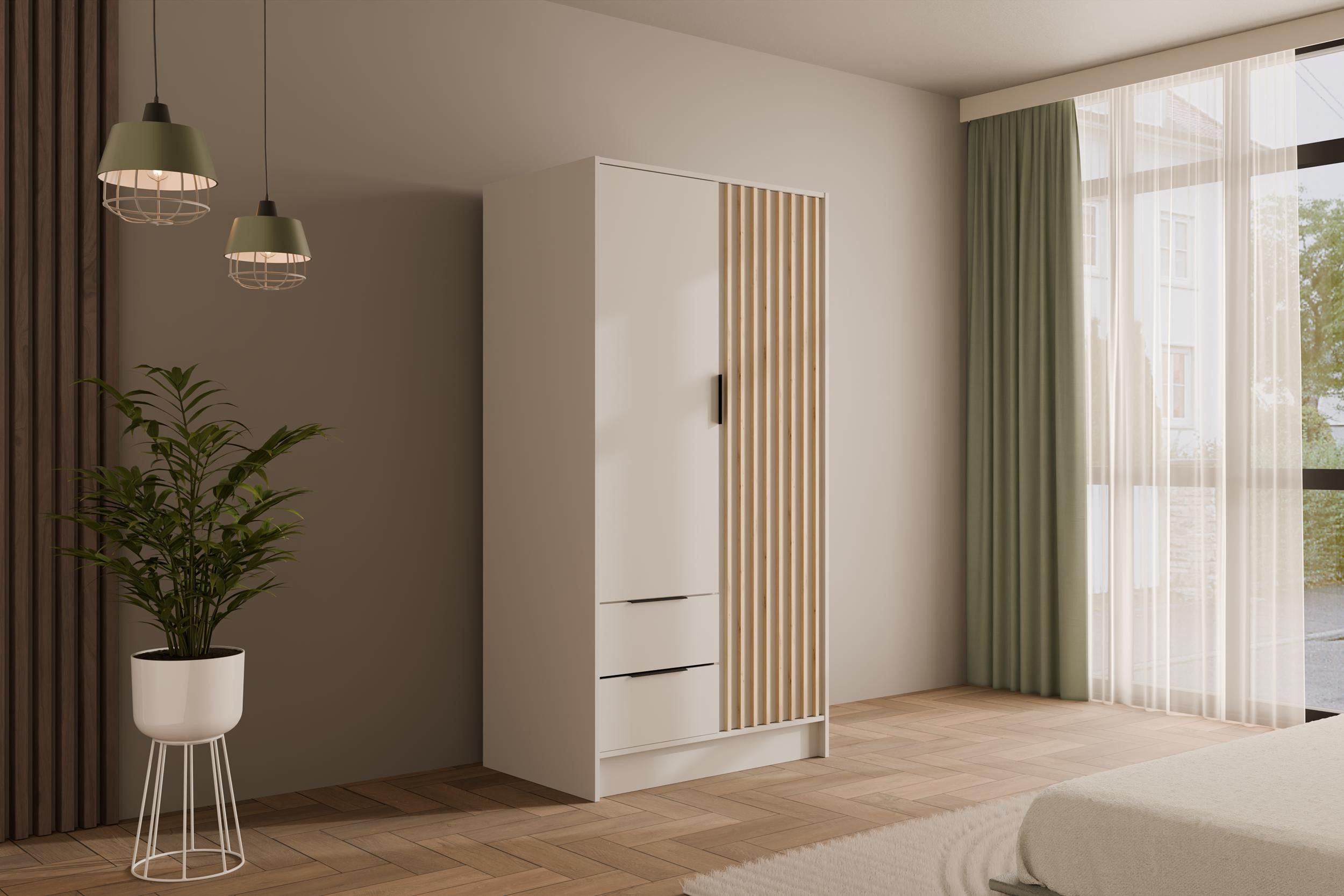 ALTDECOR Drehtürenschrank NELIA Vielseitiger Drehtürenschrank mit Spiegeltü günstig online kaufen