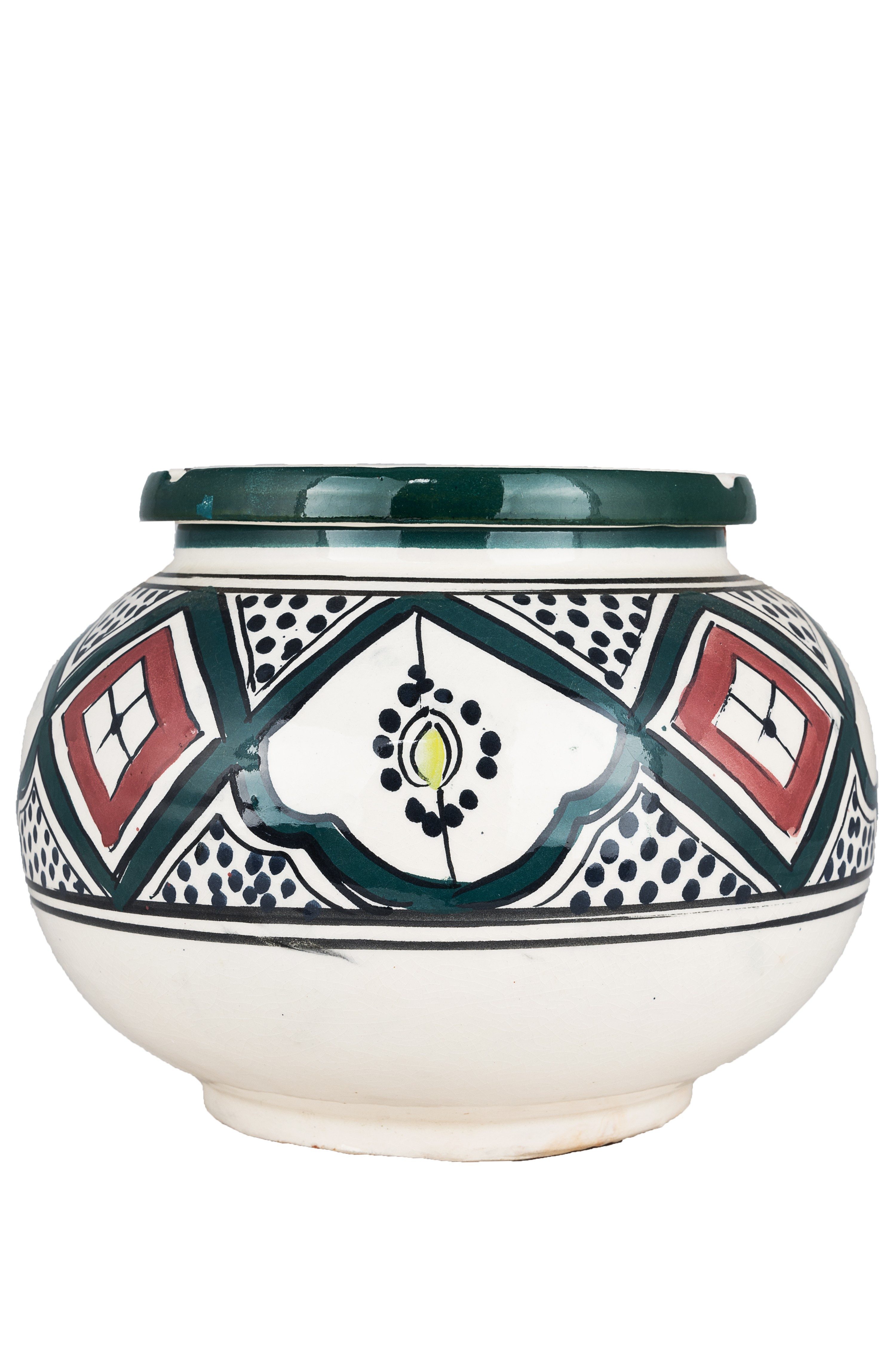 Marrakesch Orient & Mediterran Interior Aschenbecher Marokkanischer Aschenbecher Afnan XL handgefertigt aus Keramik 20 cm, Handarbeit